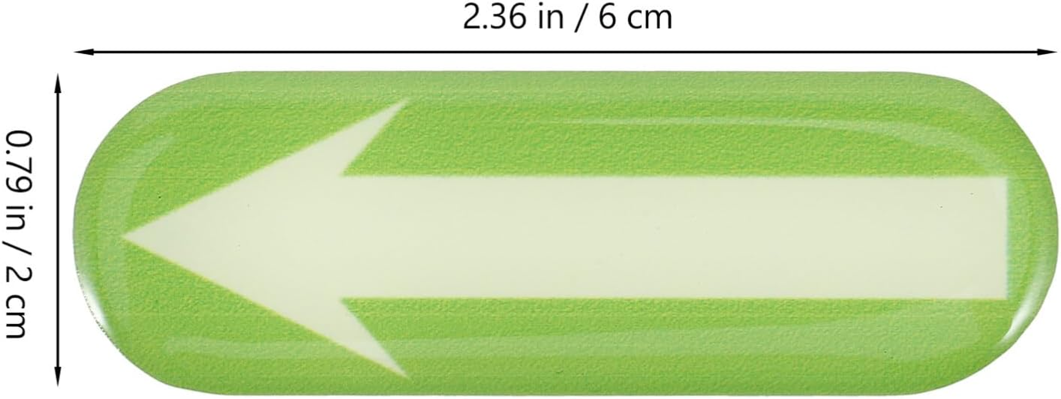 JECOMPRIS Glow in the Dark Arrow Stickers 2Pcs Luminous Glowing Directional Sign Adhesive Removable Car Decals for Car Truck image number 3