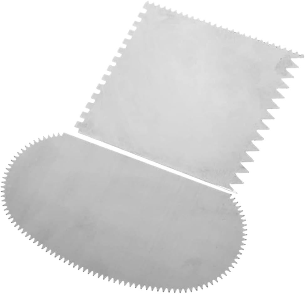 SHINEOFI 2Pcs Stainless Steel Clay Sculpting Tools Set with Serrated Scraper for Pottery and DIY Crafts, Silver Clay Engraving Tools