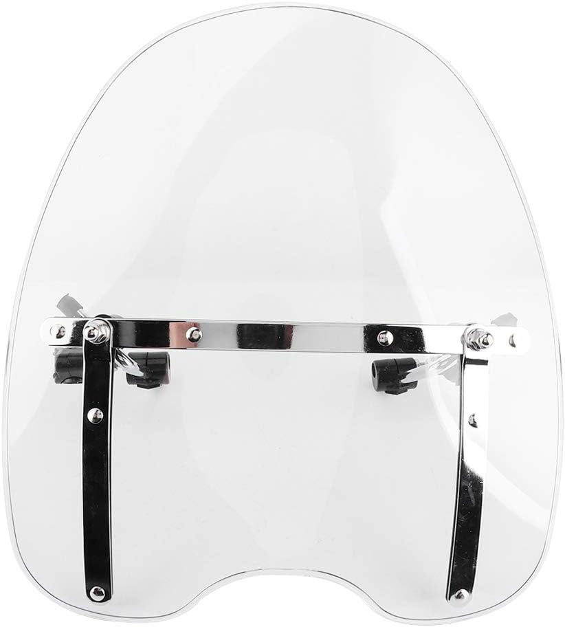 Universal Motorcycle Windshield Windscreen Mounting Handlebar ABS Maximum Durability (Transparent) - Transparent image number 2