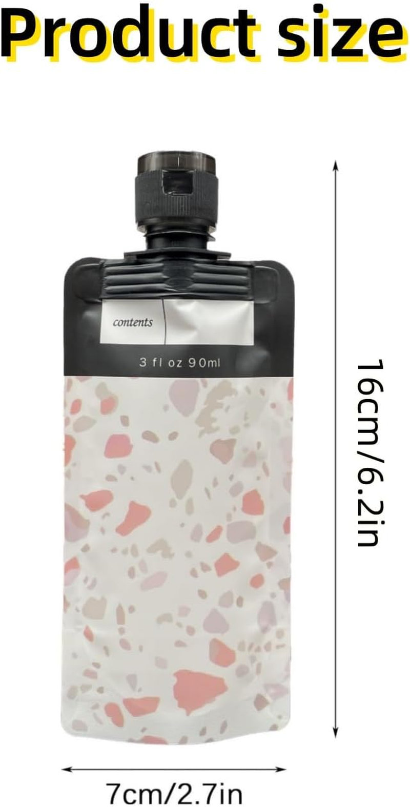 16 Pcs Travel Pouches for Liquids,Leak Proof Empty Squeeze Pouches, Portable Travel Fluid Makeup Packing Bagrefillable Travel Bottles,Travel Squeeze Pouches for Shampoo Conditioner Lotion Body Wash image number 3