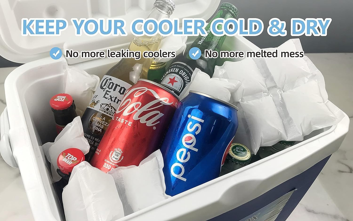 10 Sheets Dry Ice Pack for Shipping Frozen Food, Reusable Ice Gel Ice Packs Sheets Flexible Cold Pack Ice Blanket Long Lasting Freezer Pack for Cooler for Lunch Bag, Drink image number 2