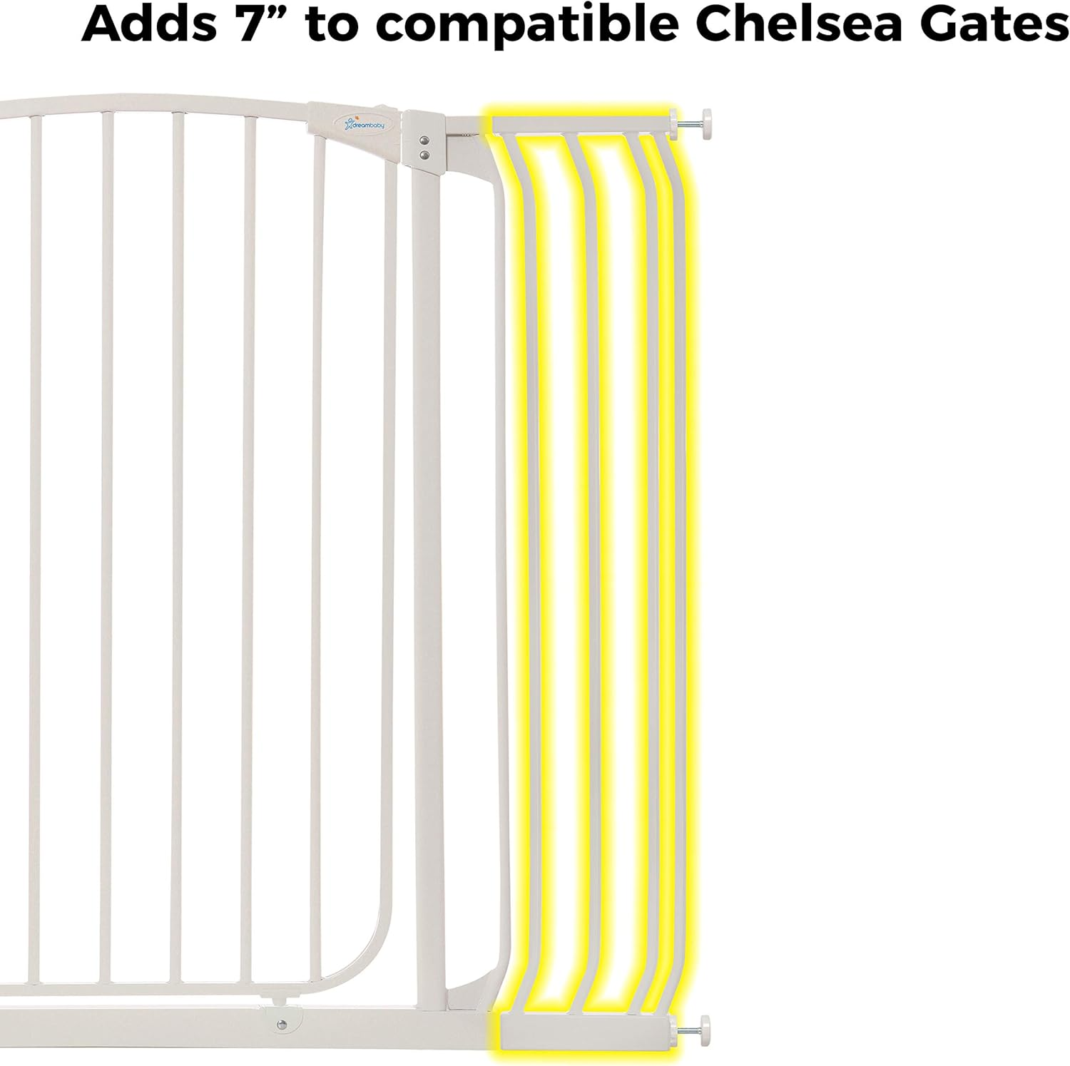 Dreambaby 18Cm White Chelsea Extra Tall Extension image number 1