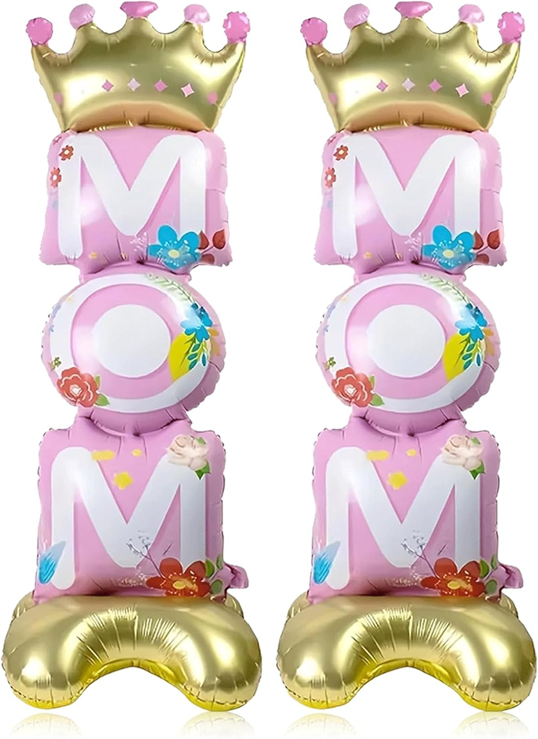 Mother Day Balloon, Mom Standing Aluminum Balloon Happy Mother Day Foil Balloons, Pink Great Mom'S Day Birthday Party Decoration Balloons (1. Mom)