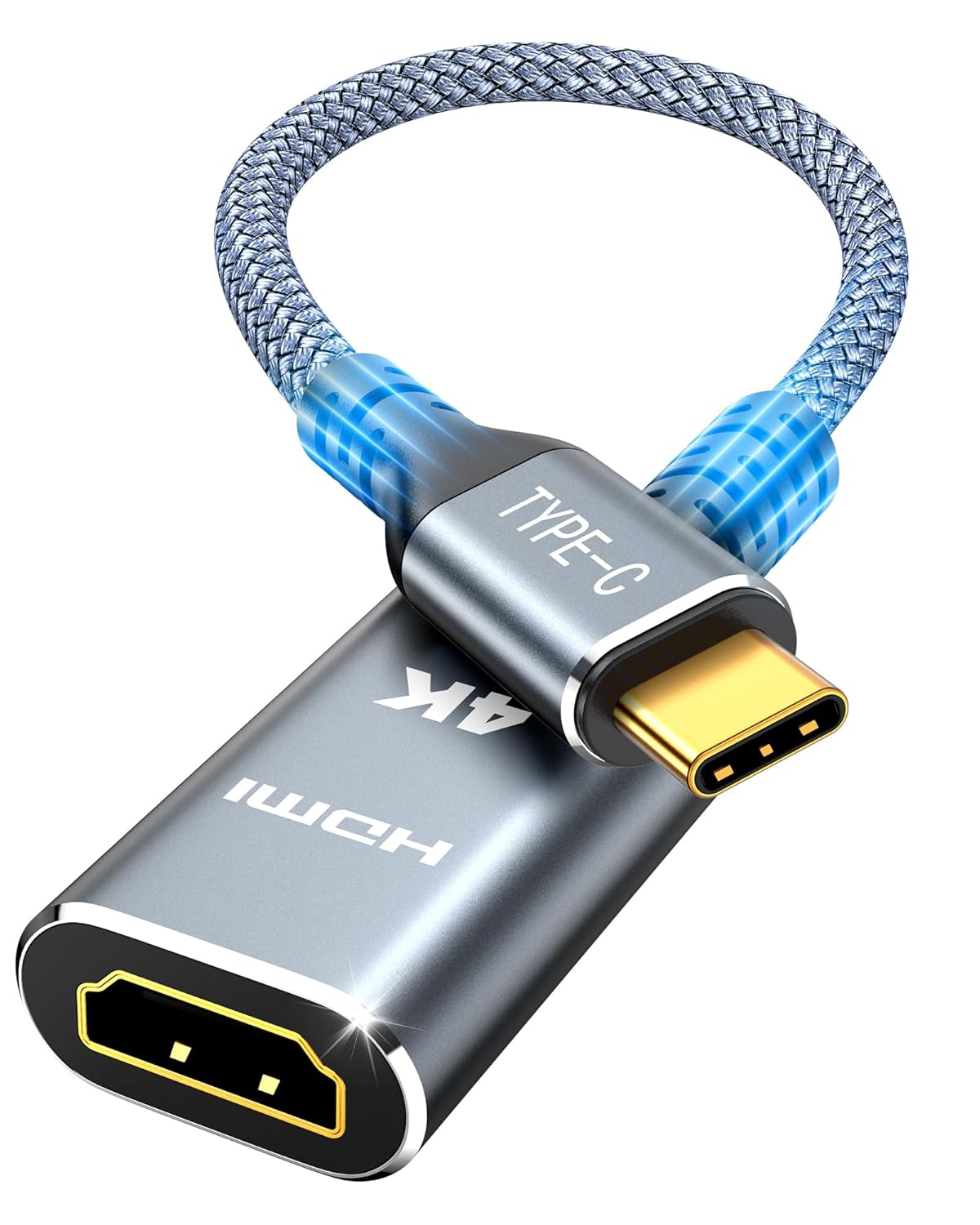 Highwings USB C to HDMI Adapter (4K@60Hz), USB Type C to HDMI Cable Adapter [High Speed, Thunderbolt 3/4 Ports], Compatible for Iphone 15/16 Pro/Max, Macbook Pro/Air, Ipad, Imac and More