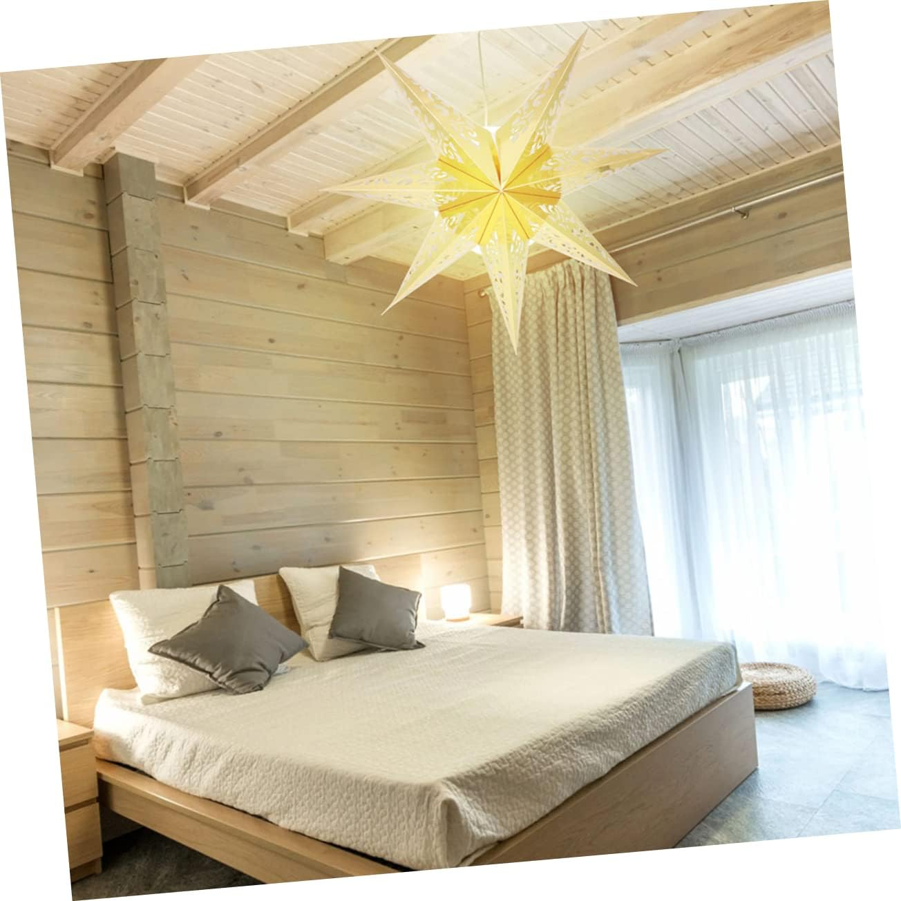 CAXUSD 3Pcs Star Lampshades Decorative Paper Shades for Home Decor for Bedroom Living Room Kitchen and Hallway Lighting image number 3