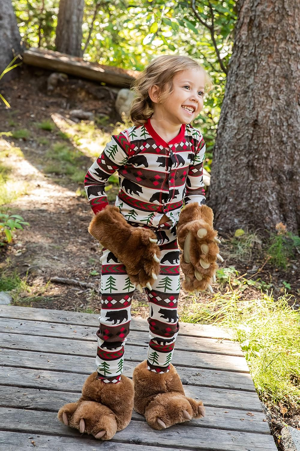 Animal Paw Slippers for Kids and Adults by Lazyone image number 6