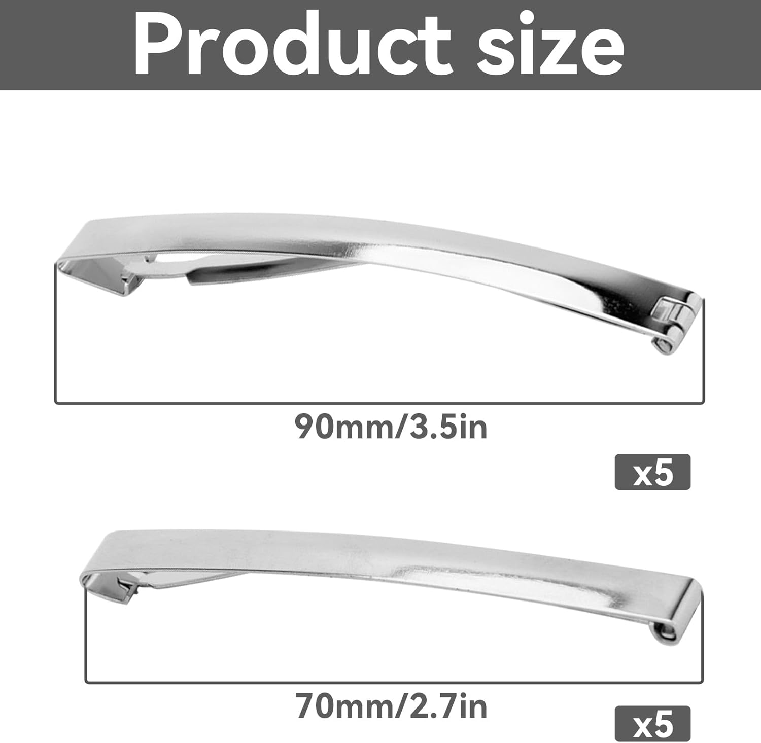 Pack of 10 Women'S Hair Clips, French Hair Clip, No Crease, French Clip, Small Hair Clip, Metal Hair Accessories for Women, Bowknot DIY Hair Clips Making, Barrette Fine Women image number 1