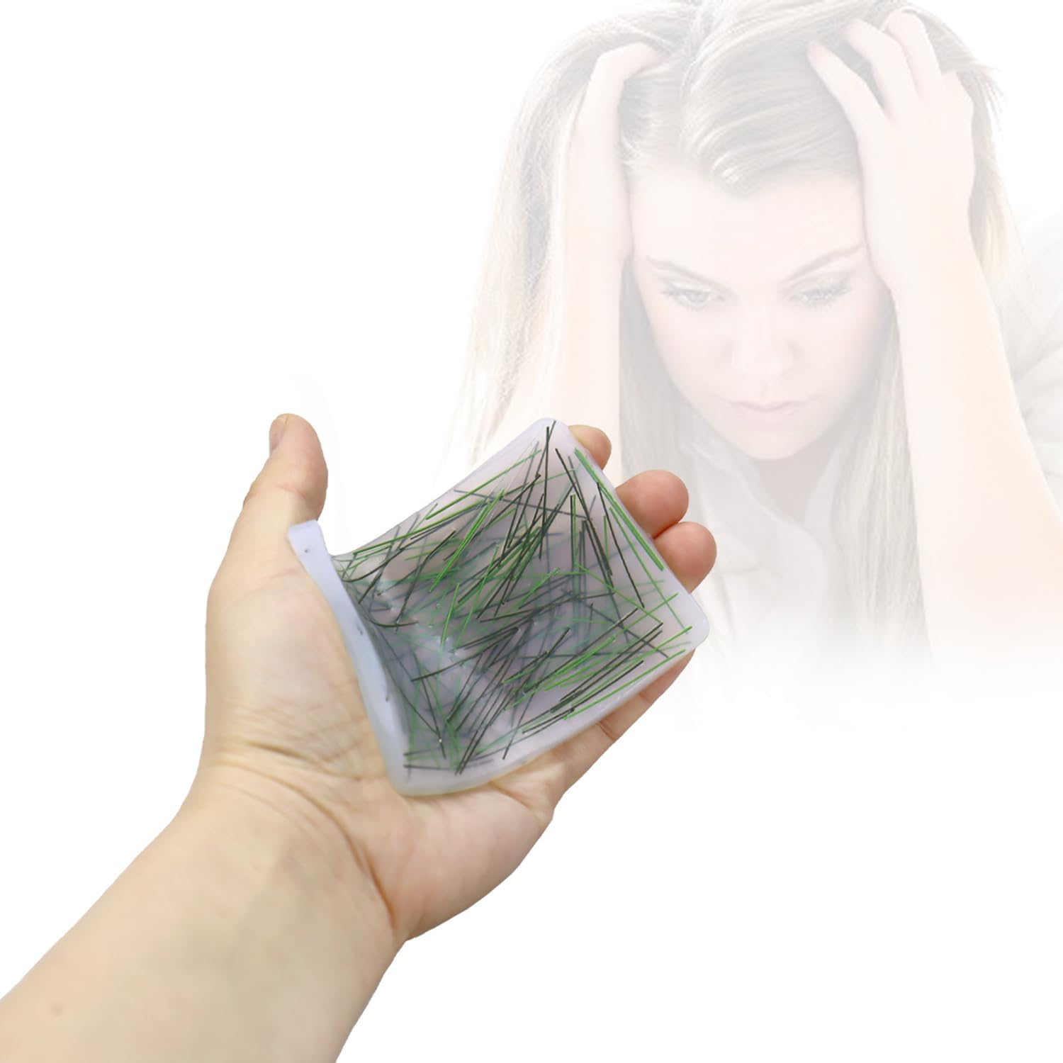 2 Pack Skin Picking Fidget Toys Silicone Picking Pad for Trichotillomania Hair Pulling Fidget Picking Anxiety ADHD Dermatillomania Fidget Toys image number 1