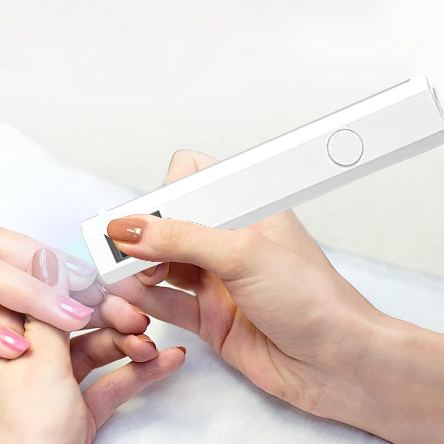 UV Nail Lamp - Rechargeable UV LED Dryer Gel LED Lamp | Manicure Curing Device Portable Nail Dryer for Beginners Professionals - Blue image number 2