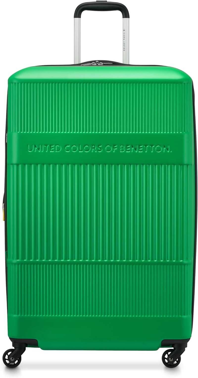United Colors of Benetton Ribbed Hardside Expandable Luggage with Spinner Wheels