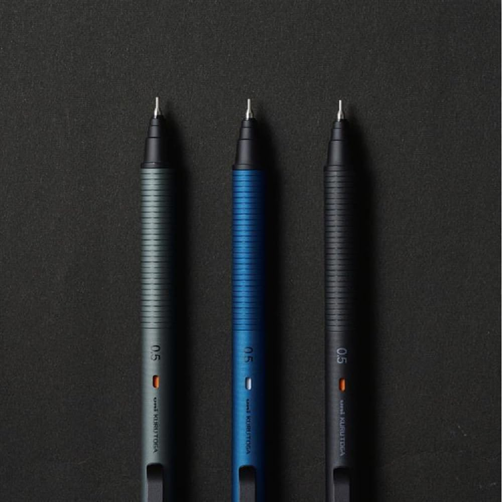 KURUTOGA Mitsubishi Pencil Mechanical Pencil Metal 0.5Mm Phantom Gray M5KH1P.23 with Original Stylus Ballpoint Touch Pen image number 1