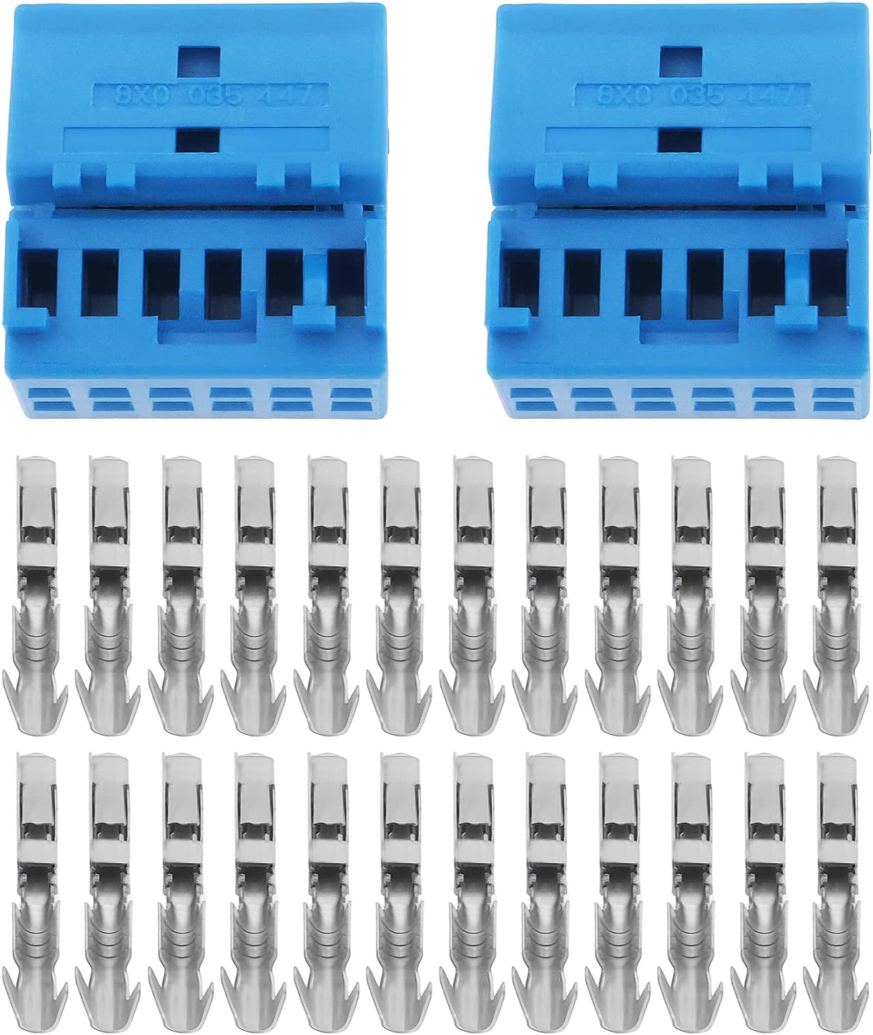 Emsea 2 Sets 12 Pin Automotive Electrical Connector Plugs 8X0035447 Compatible with VW Compatible with Audi image number 5