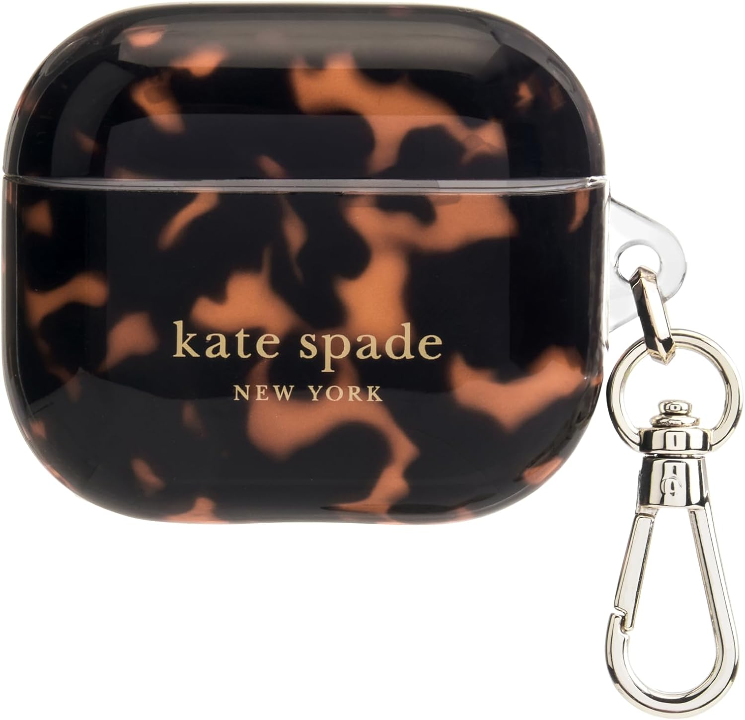 Kate Spade New York Airpods Protective Case with Keychain Ring - Tortoiseshell, Compatible with Airpods 3Rd Generation image number 4