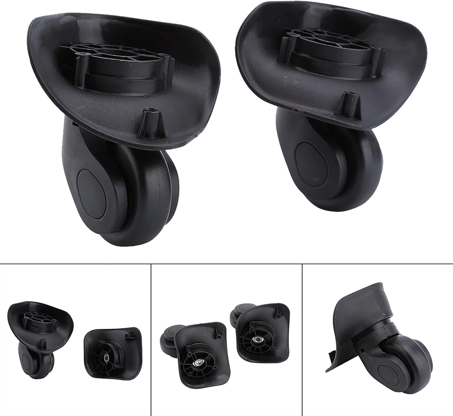 2Pcs Luggage Suitcase Wheel Left and Right Luggage, Rotating Wheels Replacement Accessory for Trolley image number 2