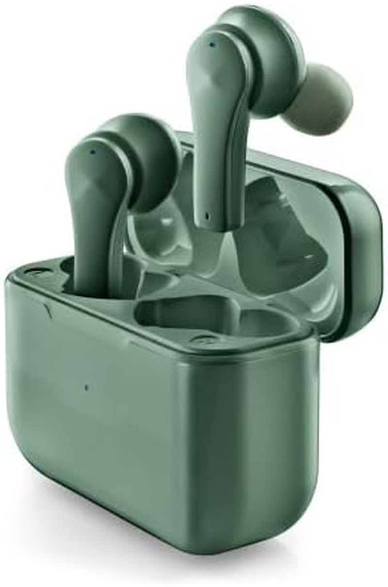 Watiowave TWS In-Ear Headphones, Bluetooth 5.1 Hands-Free Calling, Voice Assistant, Running Time up to 7 Hours, Charging Station, Green, for Daily Use and Entertainment