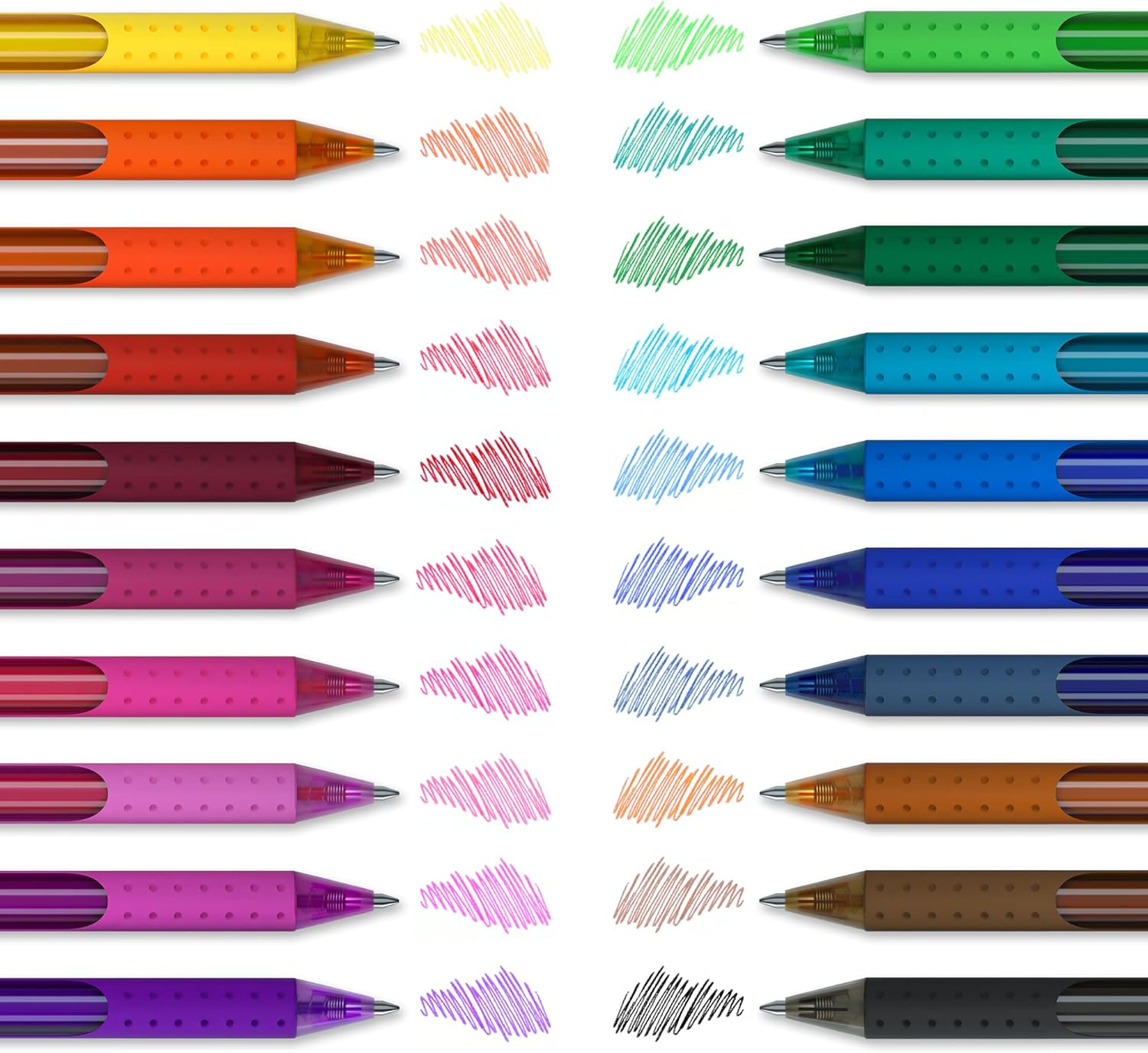 Coloured Gel Pens, Shuttle Art 20 Colours Retractable Gel Ink Pens with Grip, Medium Point (0.7Mm) Smooth Writing for Adults and Kids Writing Journaling Taking Notes Drawing at School Office Home image number 6