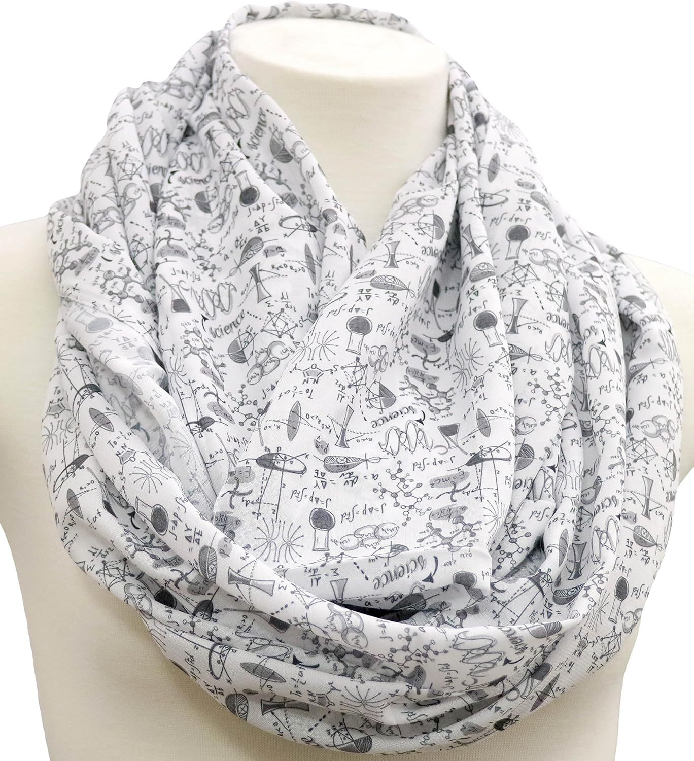 Di Capanni Science Infinity Scarf for Her Geeky Women Chemistry Biology Scientist Physics Colorful image number 2