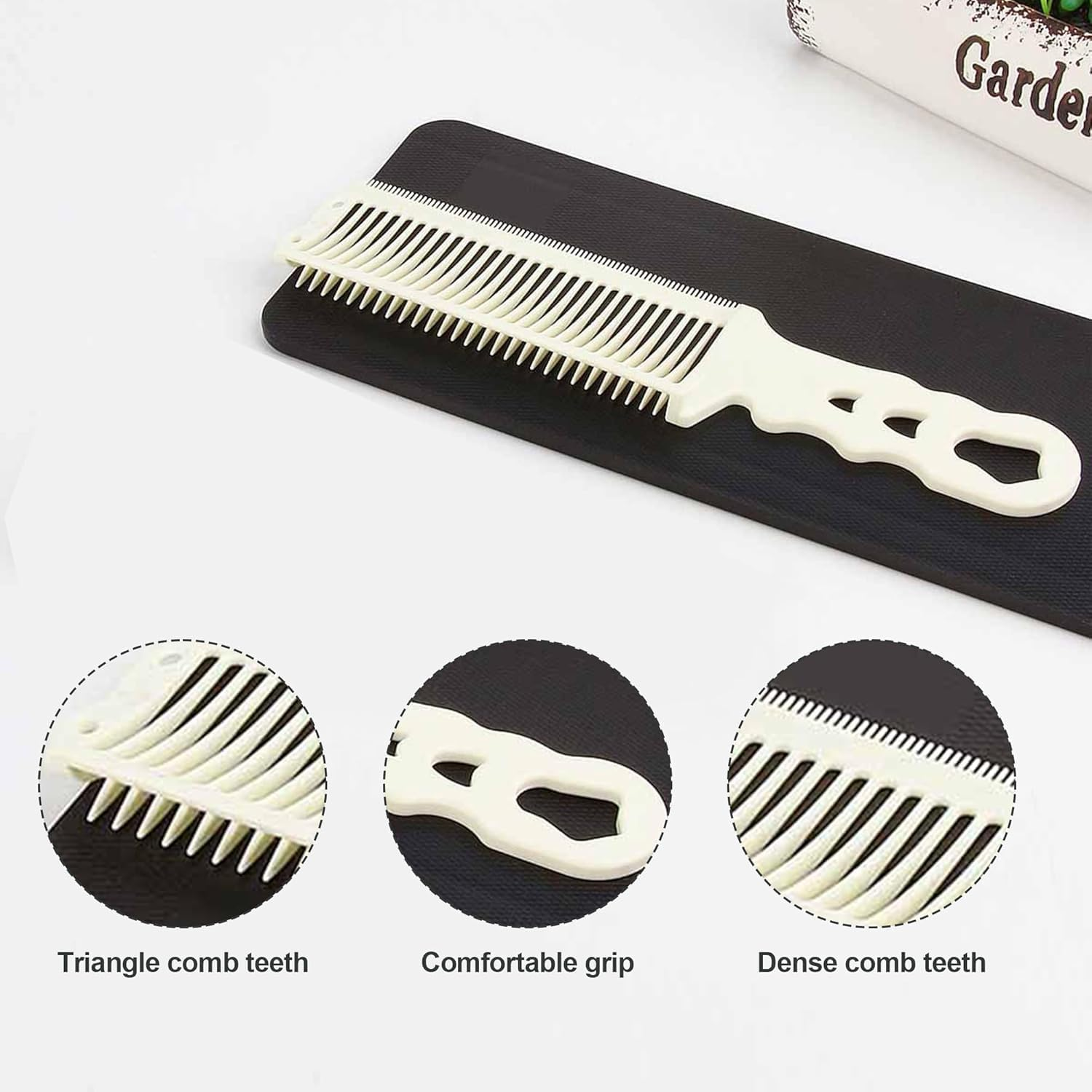 3Pcs Hair Trimming Fade Guide with Fade Comb,Barber Fade Comb Barber Combs with Fade Hair Trimming Guide,Fade Comb Barber Cutting Comb,Fade Comb Blend Comb with Hair Trimming Fade Guide for Men,Blue image number 5