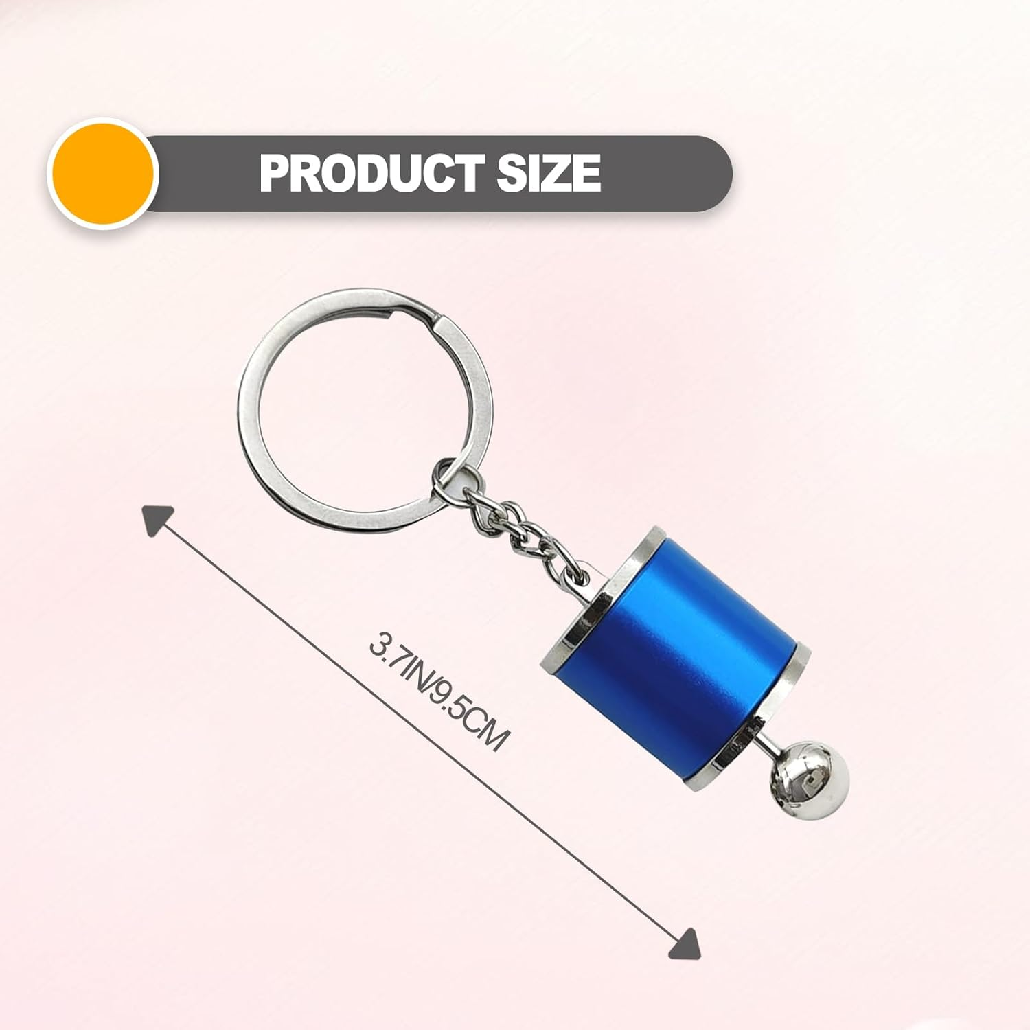 Creative Auto Part Model Gear Box Shifter Keychain, 6 Speed Gear Box Shifter Keychain Key Chain Ring, Mini Car Gear Shift Stick Knob Keyring, Car Key Fob Keychain Accessories(Blue) image number 1
