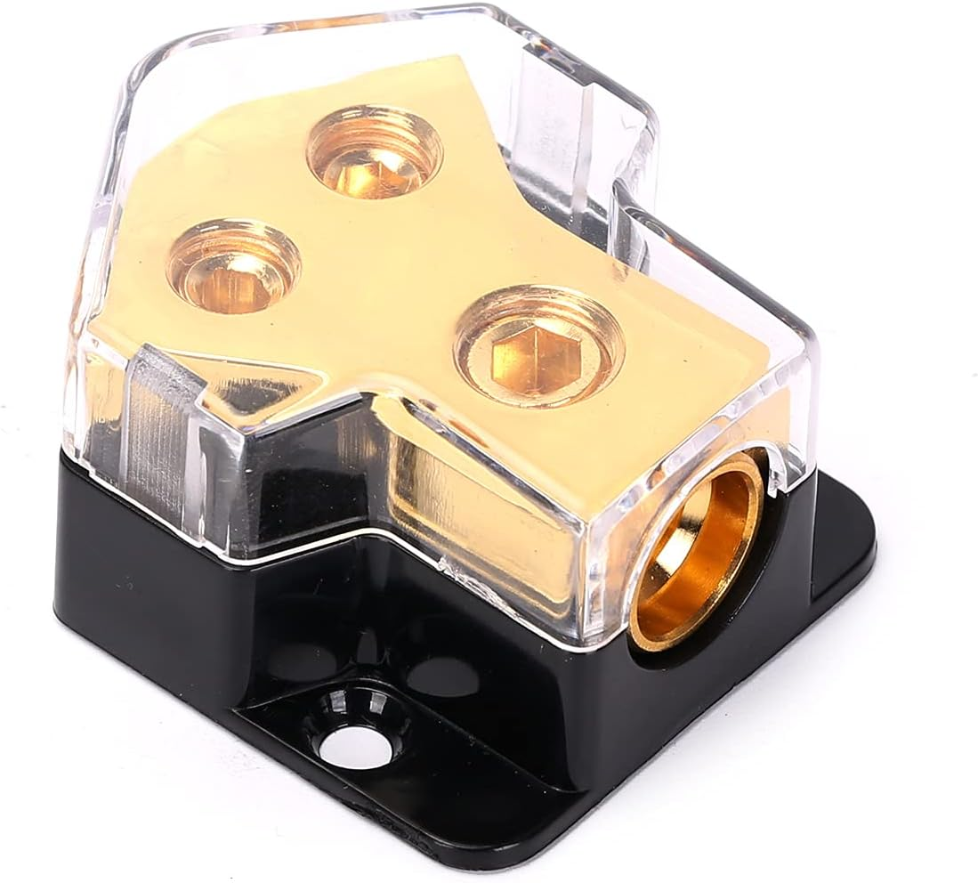 Amp Power Distribution Block 2 Gauge in 4 Gauge Out for Car Audio Splitter Ground Distribution Connecting Block image number 3