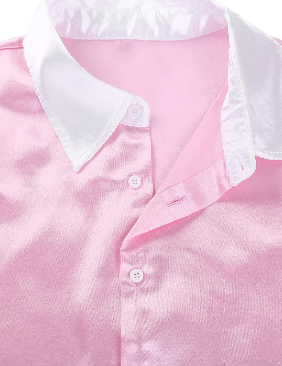 Yeahdor Men'S Short Sleeve Satin French Maid Uniform Crossdressing Sissy Lingerie Fancy Dress Outfits