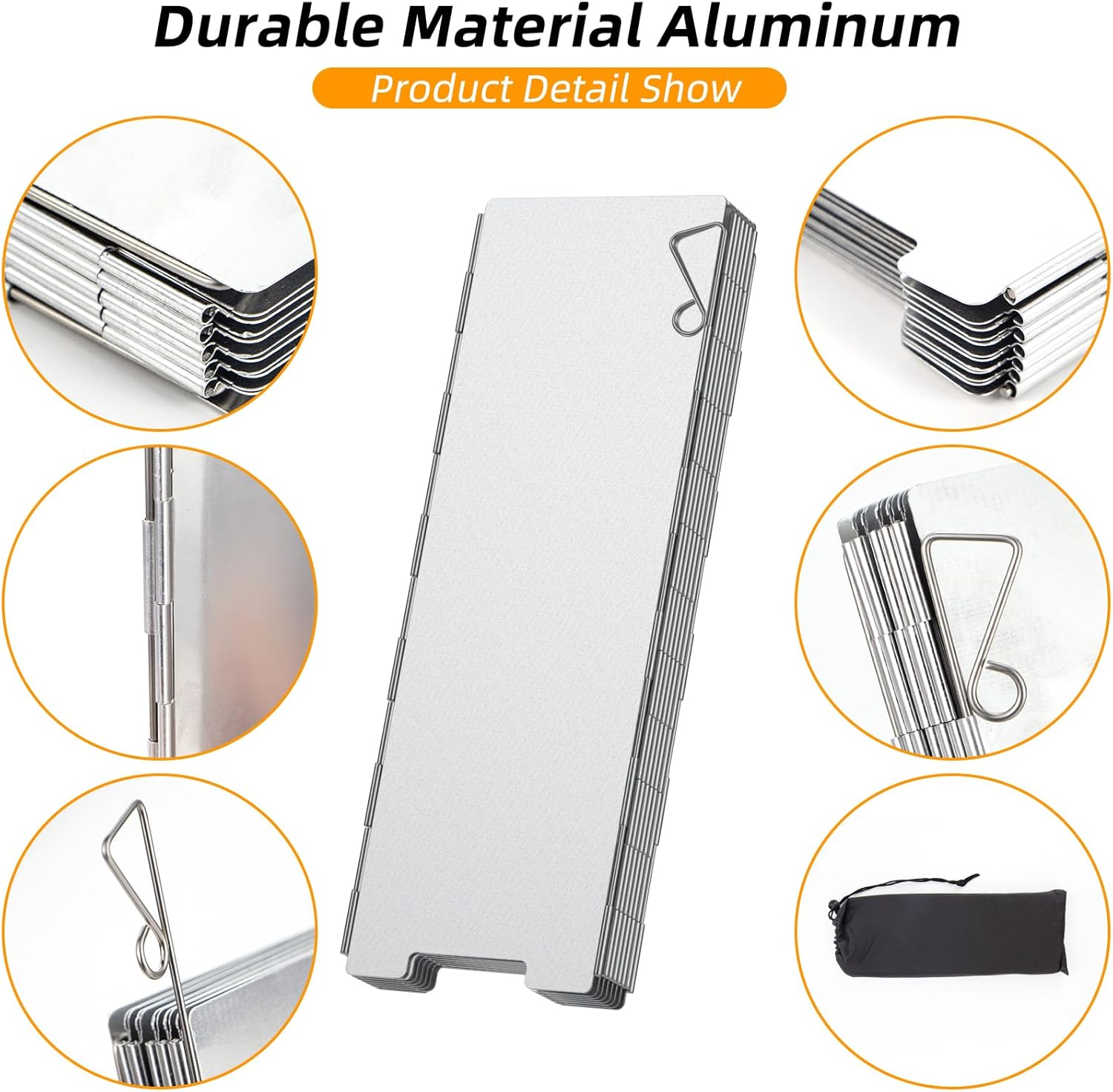 Camping Stove Windscreen 12 Plates Ultralight Folding Camp Stove Windscreen Portable Camping Stove Windshield for Use with Alcohol Stoves and Other Backpacking Stoves Butane Stoves