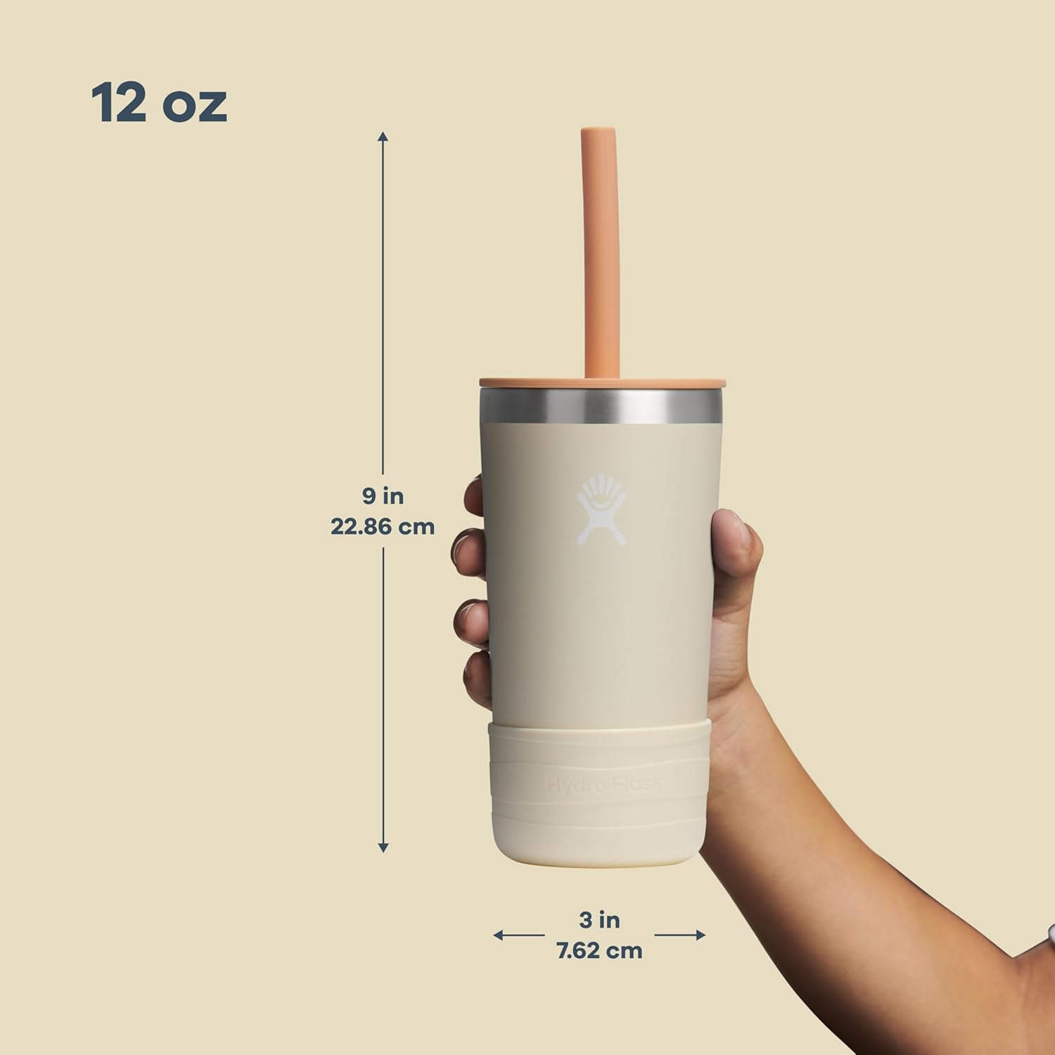 Hydro Flask Kids 12 Oz Tumbler with Straw and Boot Anemone - Anemone image number 5
