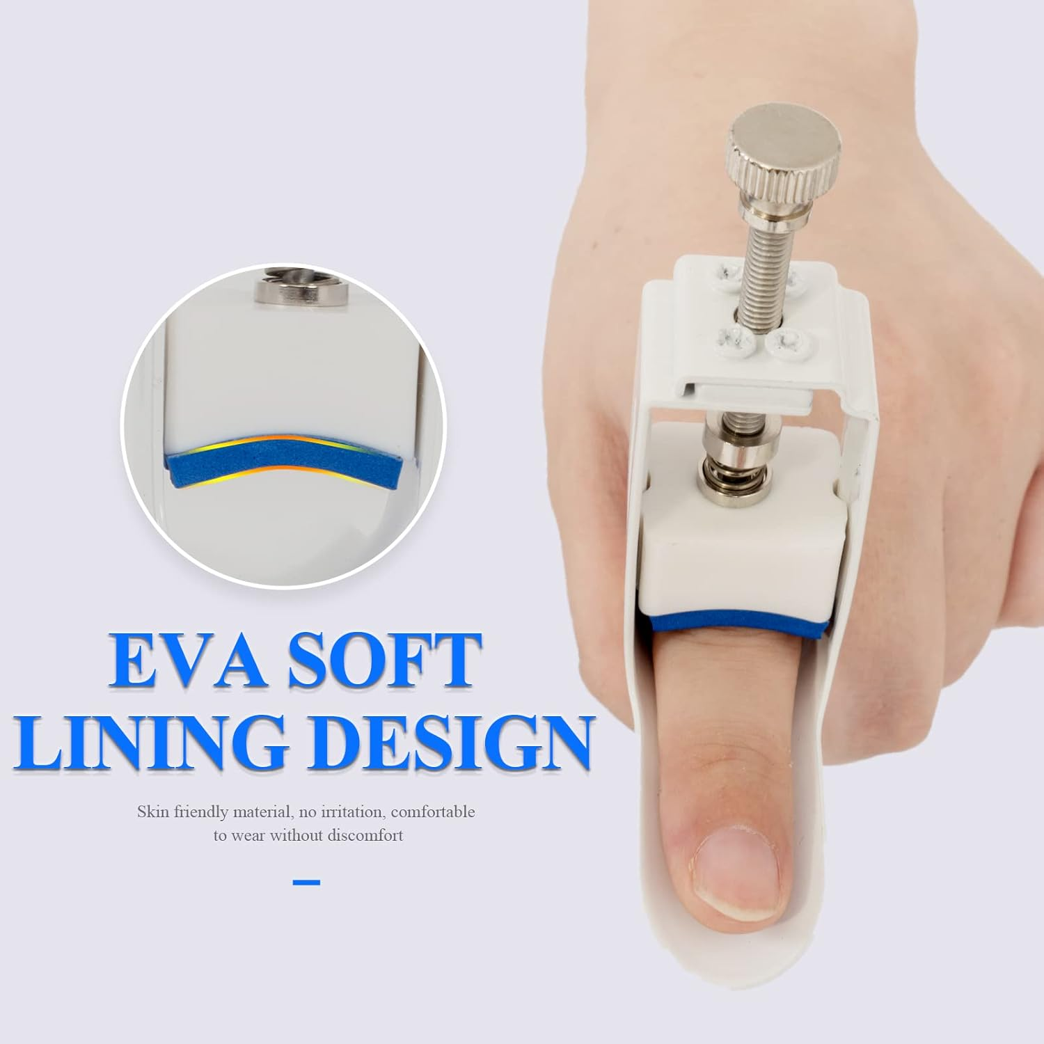 Finger Straightener Splint Finger Joint Extension Splint Brace Corrector Finger Joint Pressing Device for PIP Joint Tightness, Trigger Finger, Arthritis, Finger Straightening & Joint Extension image number 2