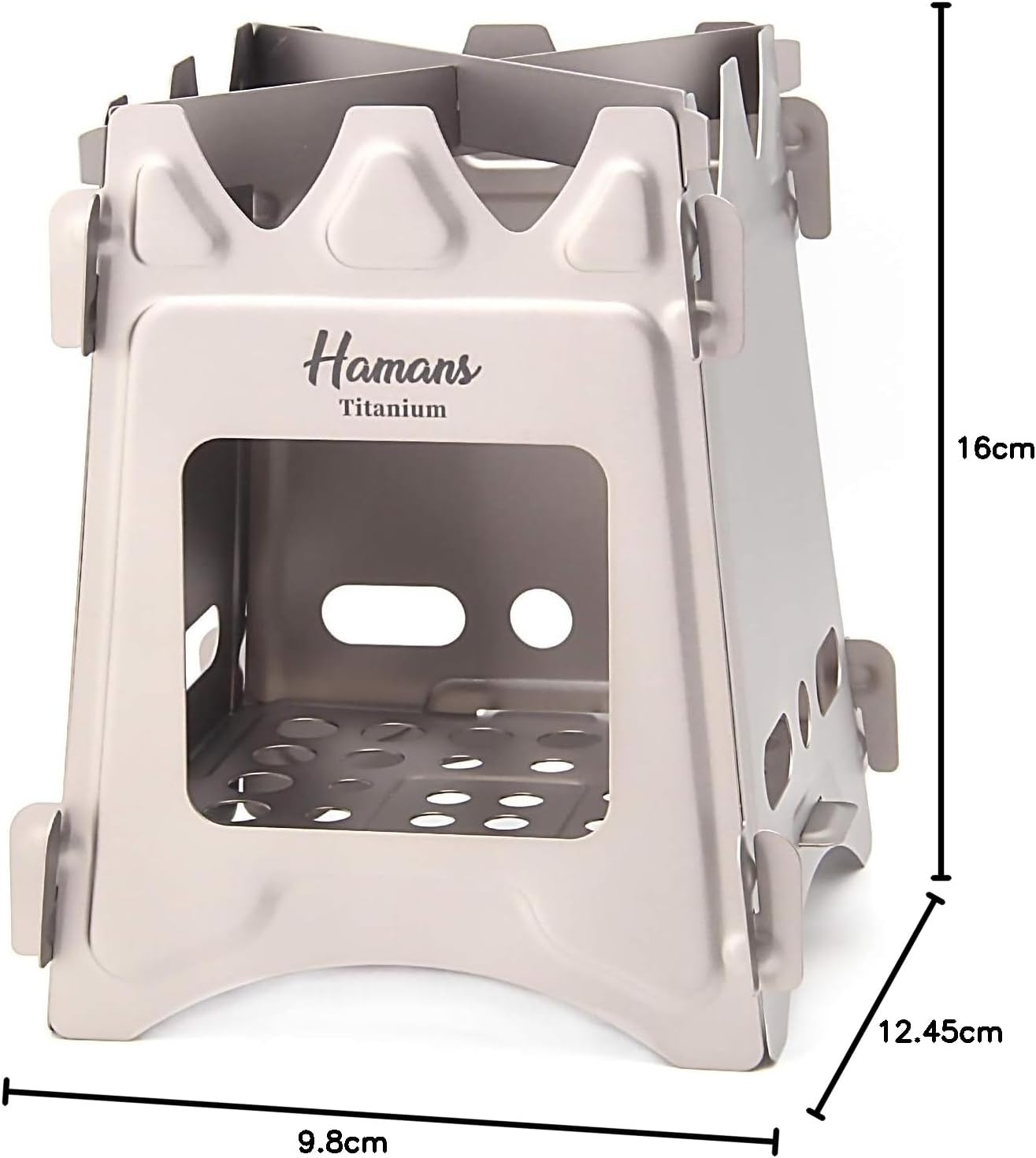 Hamans Titanium Wood Burning Stove, Camping Stove, Foldable Titanium Portable Backpacking Stove for Outdoor Camping Picnic BBQ image number 4