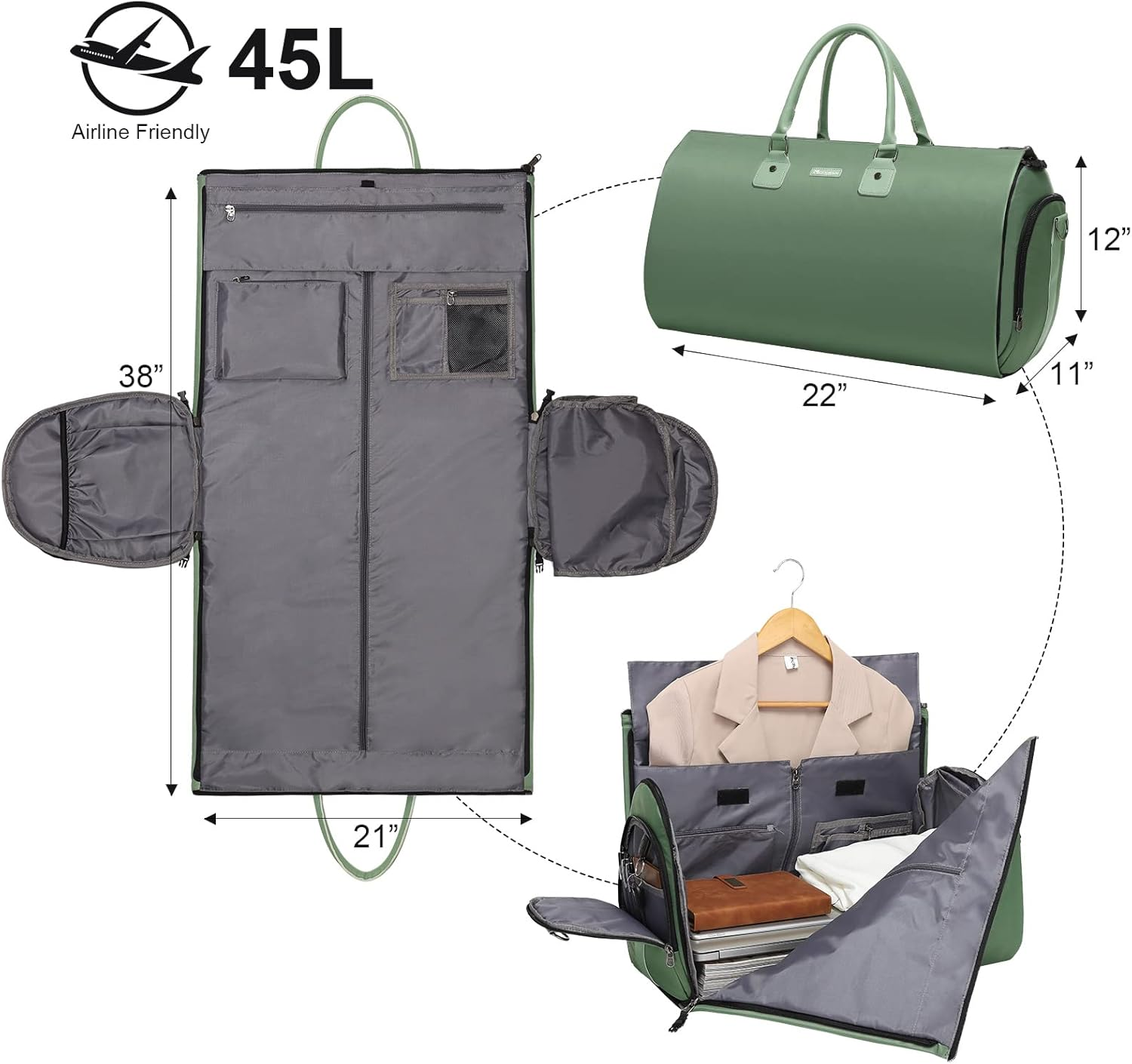 MODOKER Unisex Adult Garment Bag