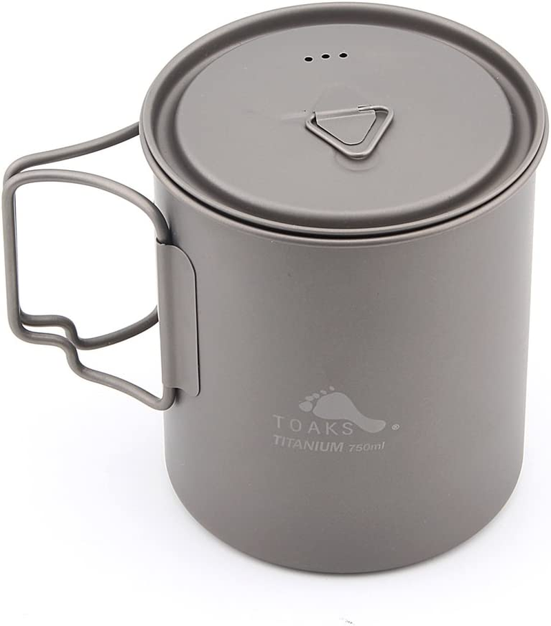 TOAKS Titanium Pot 750Ml and BRS 3000T Stove Camping Pot Coffee Cup Combo Set image number 5