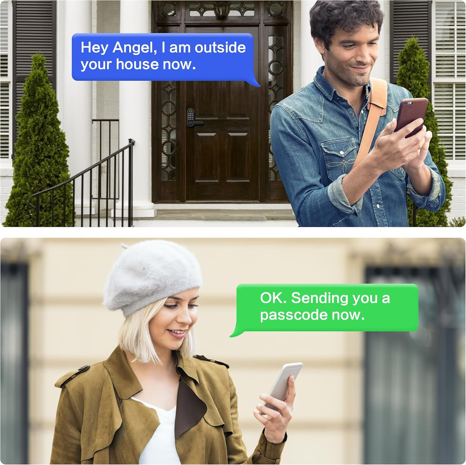 Smart Lock, Keyless Entry Door Lock with Fingerprint, Biometric, Keypad, Digital Features for Front Door (Black) image number 4