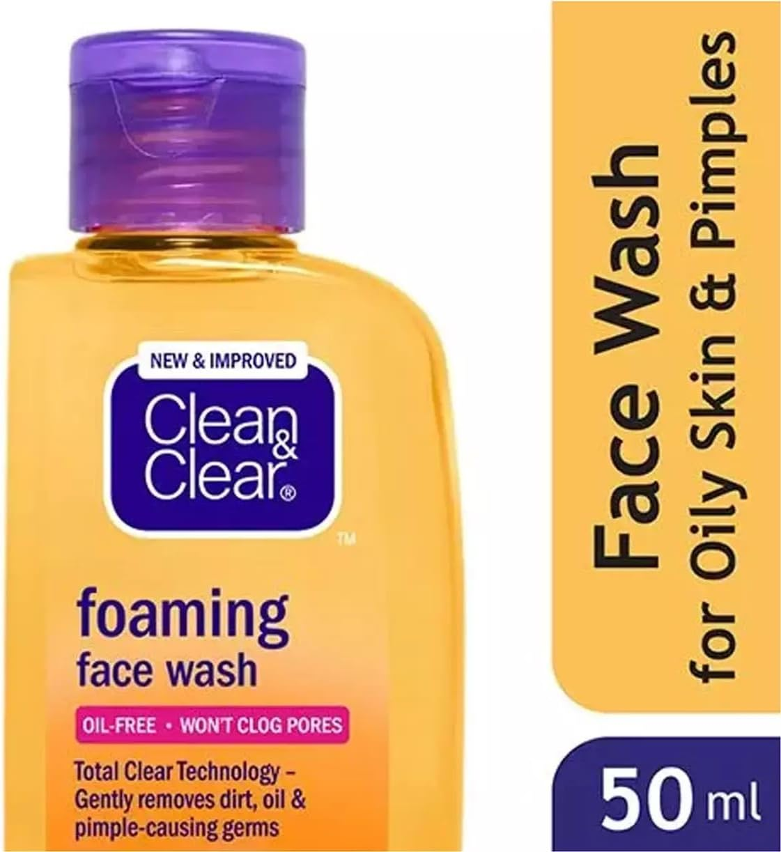Clean & Clear Foaming Facial Wash (50 Ml) (Pack of 3) image number 3