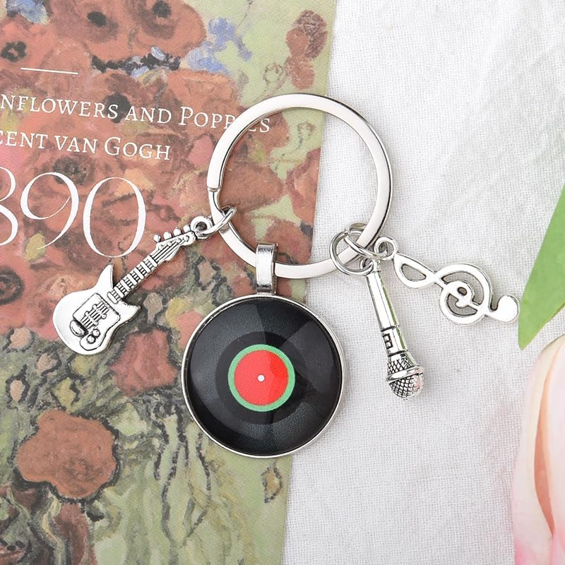 Music Themed Gifts for Musicians Singers Music Note Keychain Gifts for Music Choir Teacher Appreciation Gifts for Best Friend Birthday Gifts for Music Lovers Gifts for Men Son Microphone Keychain Gift