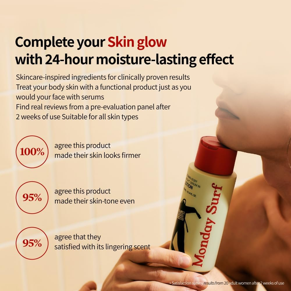 Vitamin Body Lotion-Vanilla Woods Scent, Glow Skin, Korean Body Lotion, 24-Hour Moisture Skin Care, Niacinamide, Vitamin C, Vegan, for Women & Men 10.14 Fl Oz image number 1