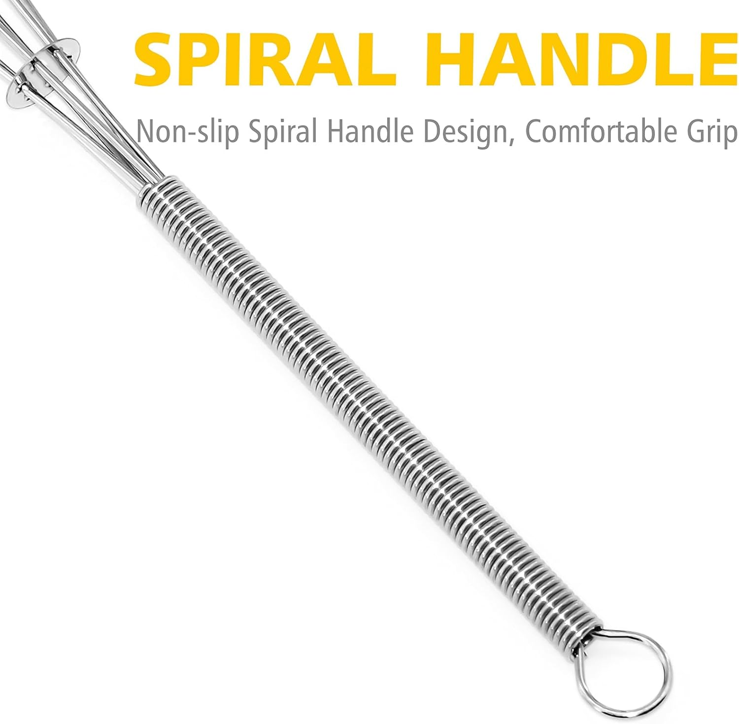 2 Piece Mini Whisk (Stainless Steel), 5-Inch and 7-Inch Miniature Mini Whisks for Whisking, Stirring, Mixing Ingredients and Sauces