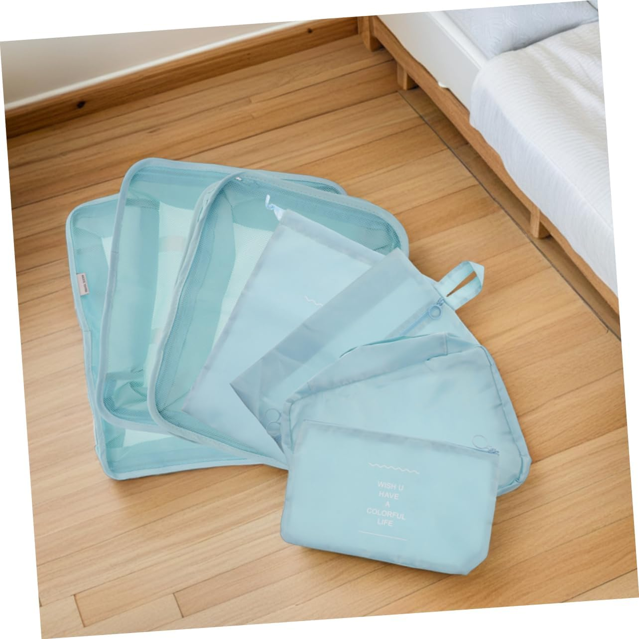 LALADEFIEE 14Pcs Travel Packing Cubes Luggage Organizer Packing Bags for Suitcases Compression Bags Toiletry Stylish Appearance for Business Trips image number 6