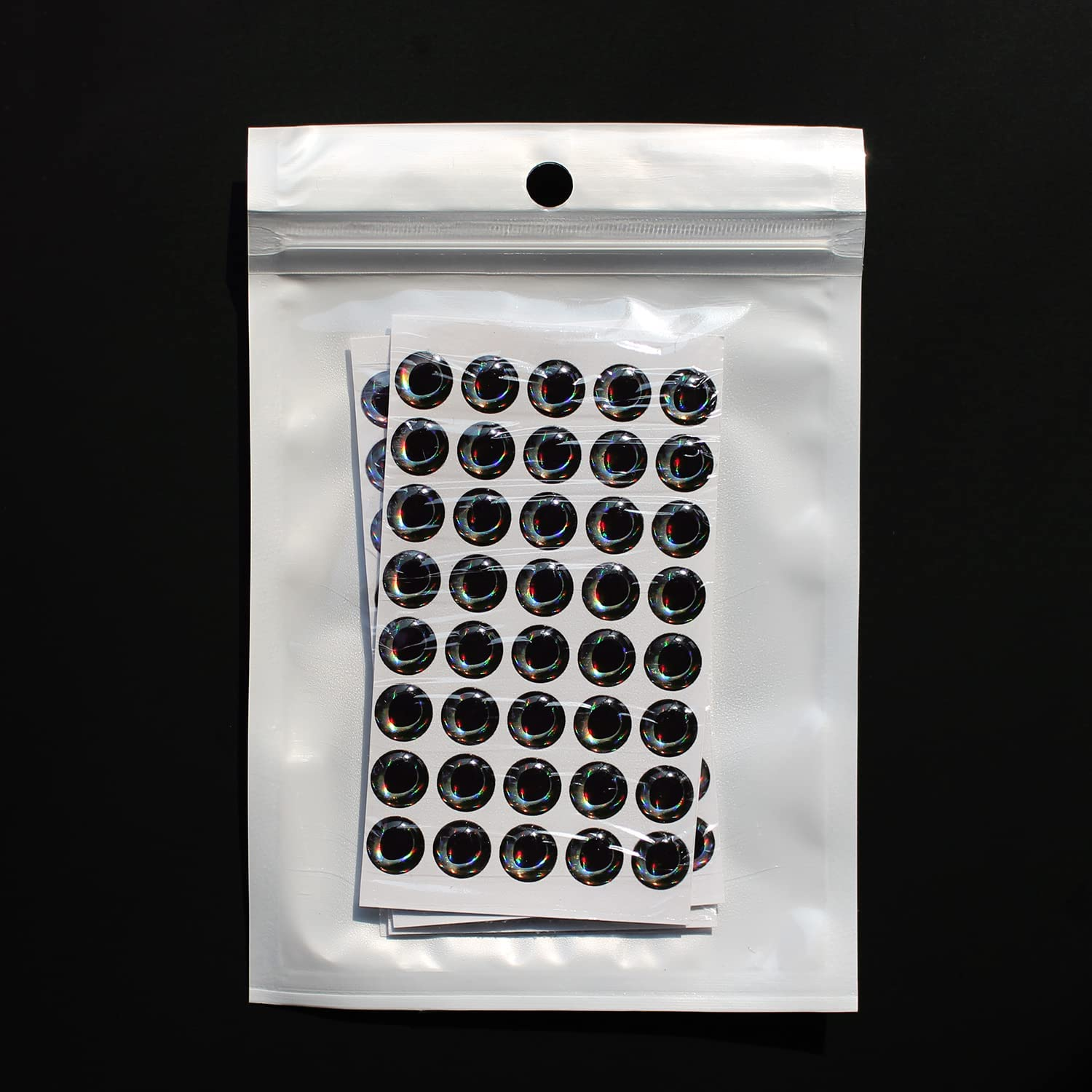 Tigofly 160 Pcs/Lot 4 Colors 10Mm 3/8" 4D Sticky Fishing Lure Eyes Realistic DIY Jigs Crafts for Hooks Baits Fly Tying Materials image number 5