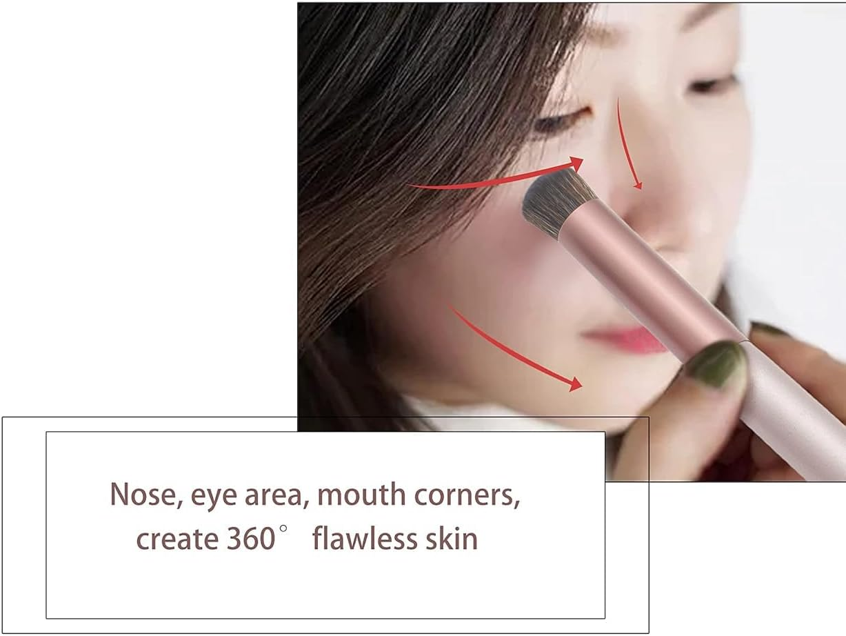 Foundation & Concealer Brush - Kabuki & Contour Makeup Brush - Portable, Wipes Foundation, Blush, Highlighter & Eye Shadow image number 6