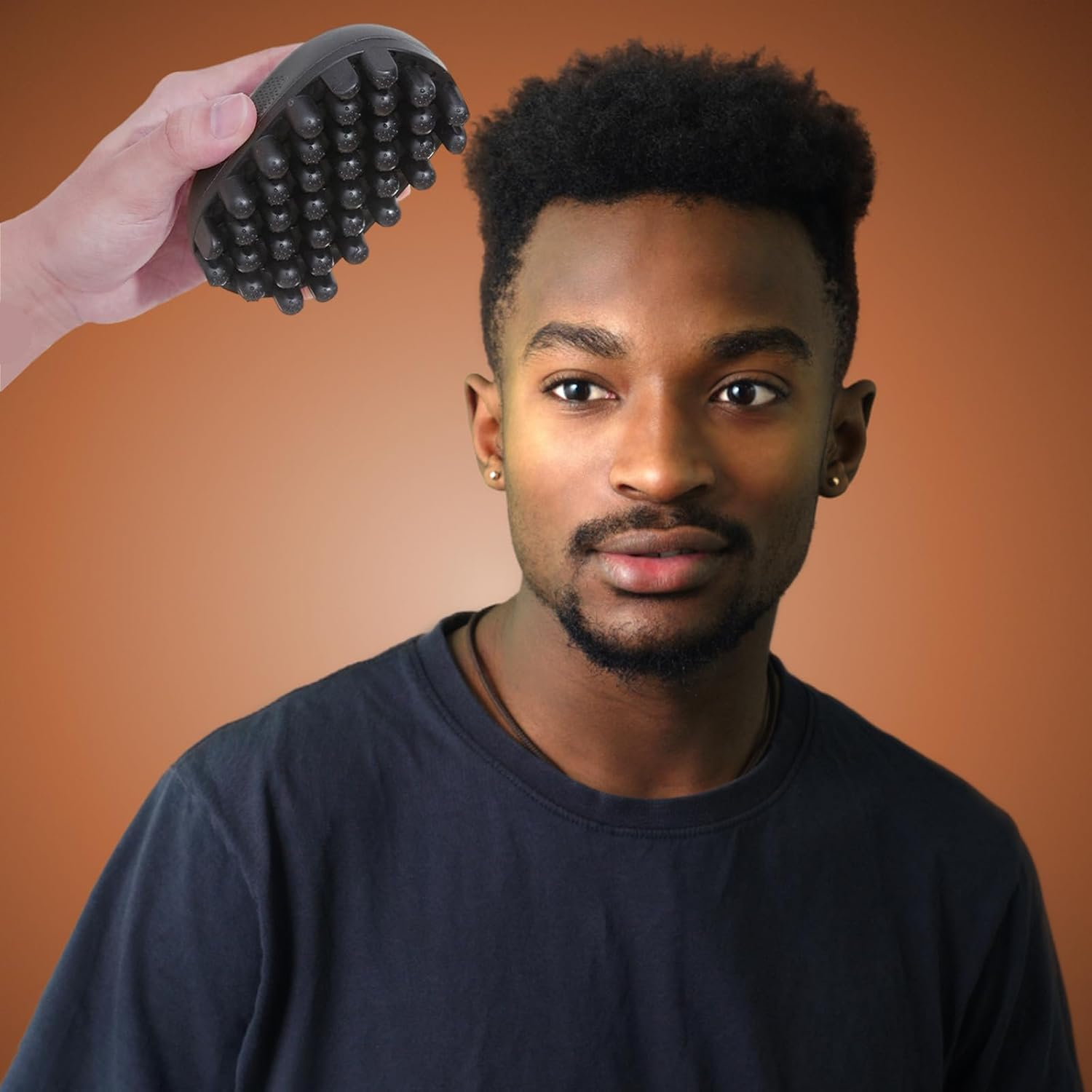 Black Twist King, Silicone Rubber Curl Brush for Hair Care, Dreadlock Twist Styler Brush, Ideal for Barbers and Daily Use image number 2