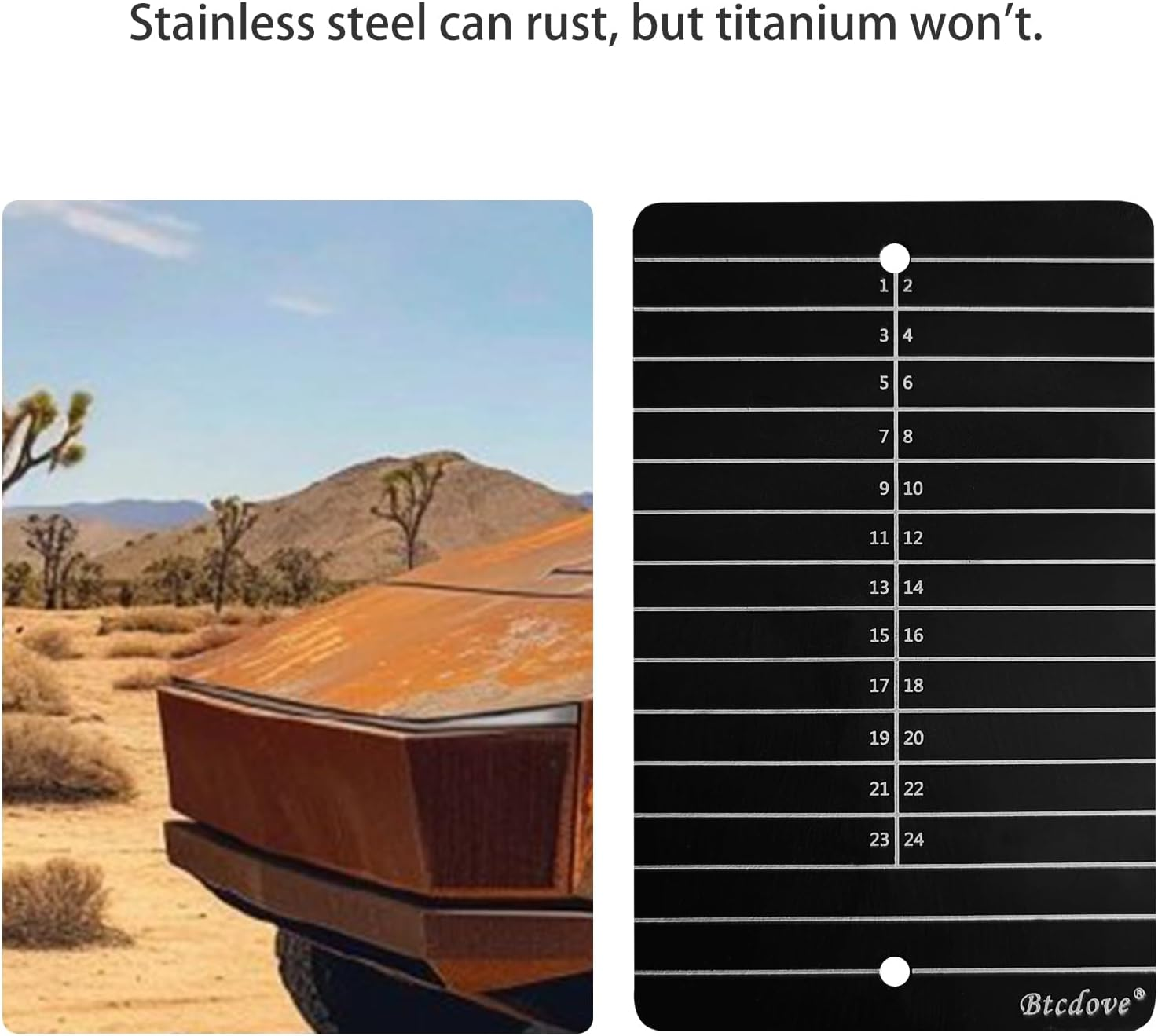 Titanium Seed Phrase Plate - Single Plate Single Hole, Fireproof, Rustproof Crypto Wallet Backup-Includes Aluminum Practice Cards and Tamper-Proof Stickers - Compatible with Trezor, Ledger, Metamask image number 1