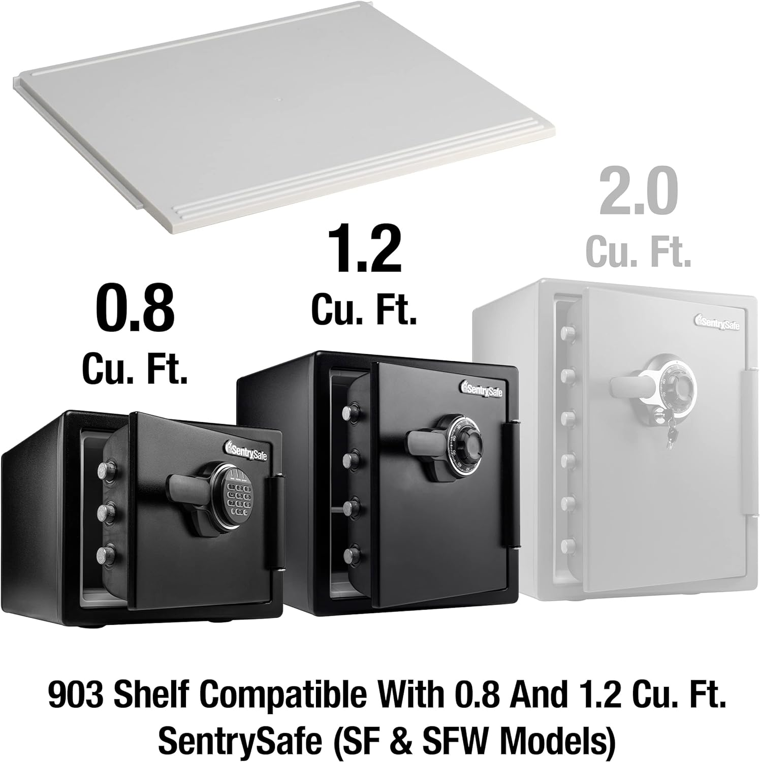 Sentrysafe Shelf Insert for SFW082 and SFW123 Fireproof and Waterproof Safes, Multi-Positional Safe Shelf Accessory for 0.8 and 1.2 Cubic Foot Safes, 903 image number 5