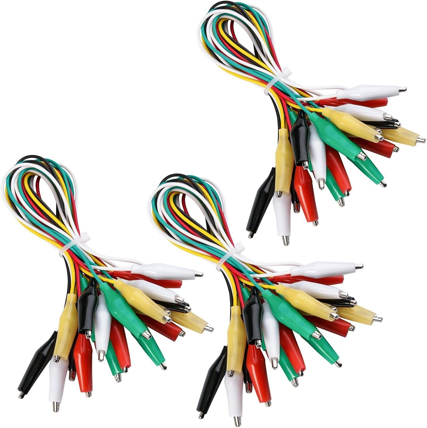 ELEGOO 30 PCS Test Leads Set with Alligator Clips Double-End 50Cm Jumper Wire for Arduino Project