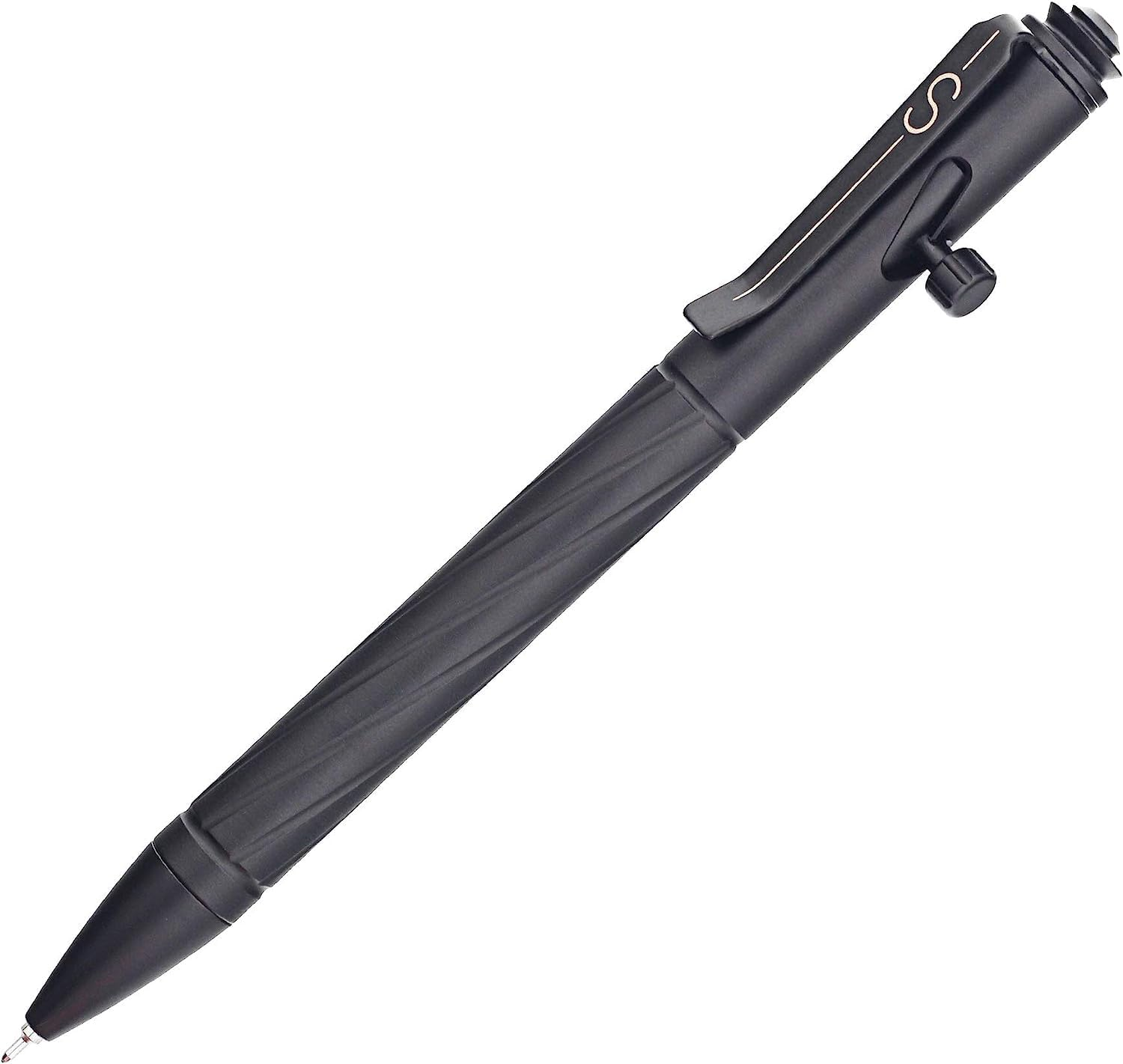 SMOOTHERPRO Ballpoint Pen Stainless Steel Pen Compatible with Pentel Refill for Business Signature Color Black (PTC050)