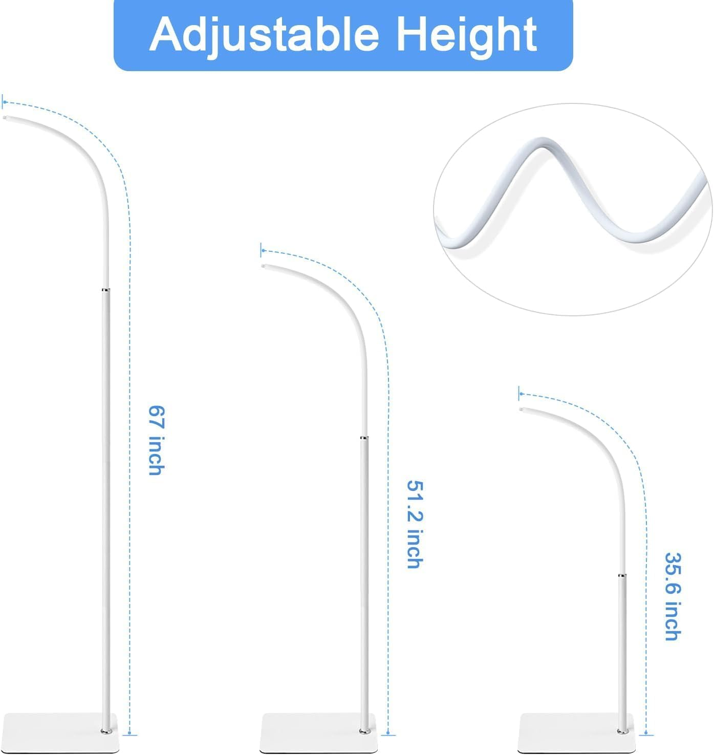 Baby Monitor Floor Stand Holder Compatible with Infant Optics DXR 8 & DXR-8 Pro,Nanit Pro & Flex Stand,Eufy E110,Hellobaby,Owlet and Any Cameras with 1/4 Screw Mount,Adjustable Height,More Safety image number 1