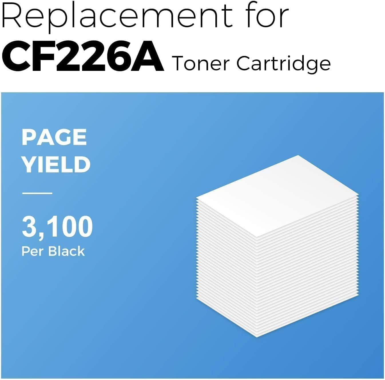 Replacement Toner Compatible with CF226A (26A) ? High-Quality Black Cartridge for Laser Printers
