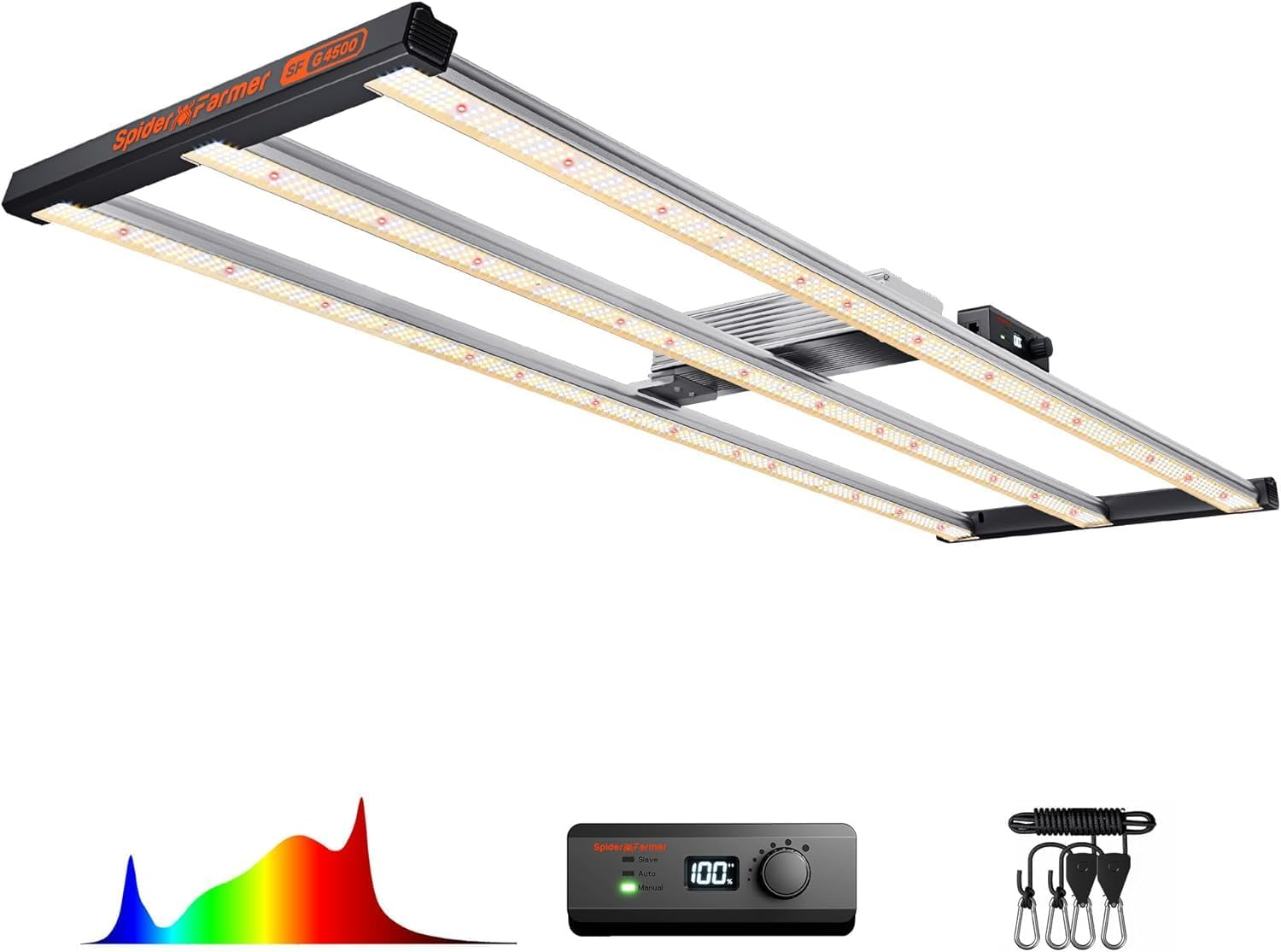 Spider Farmer G3000 Bar Style LED Grow Lights 300W with 896 Pcs Diodes 3X3Ft Coverage Full Spectrum Dimmable Growing Lamp for Indoor Plants