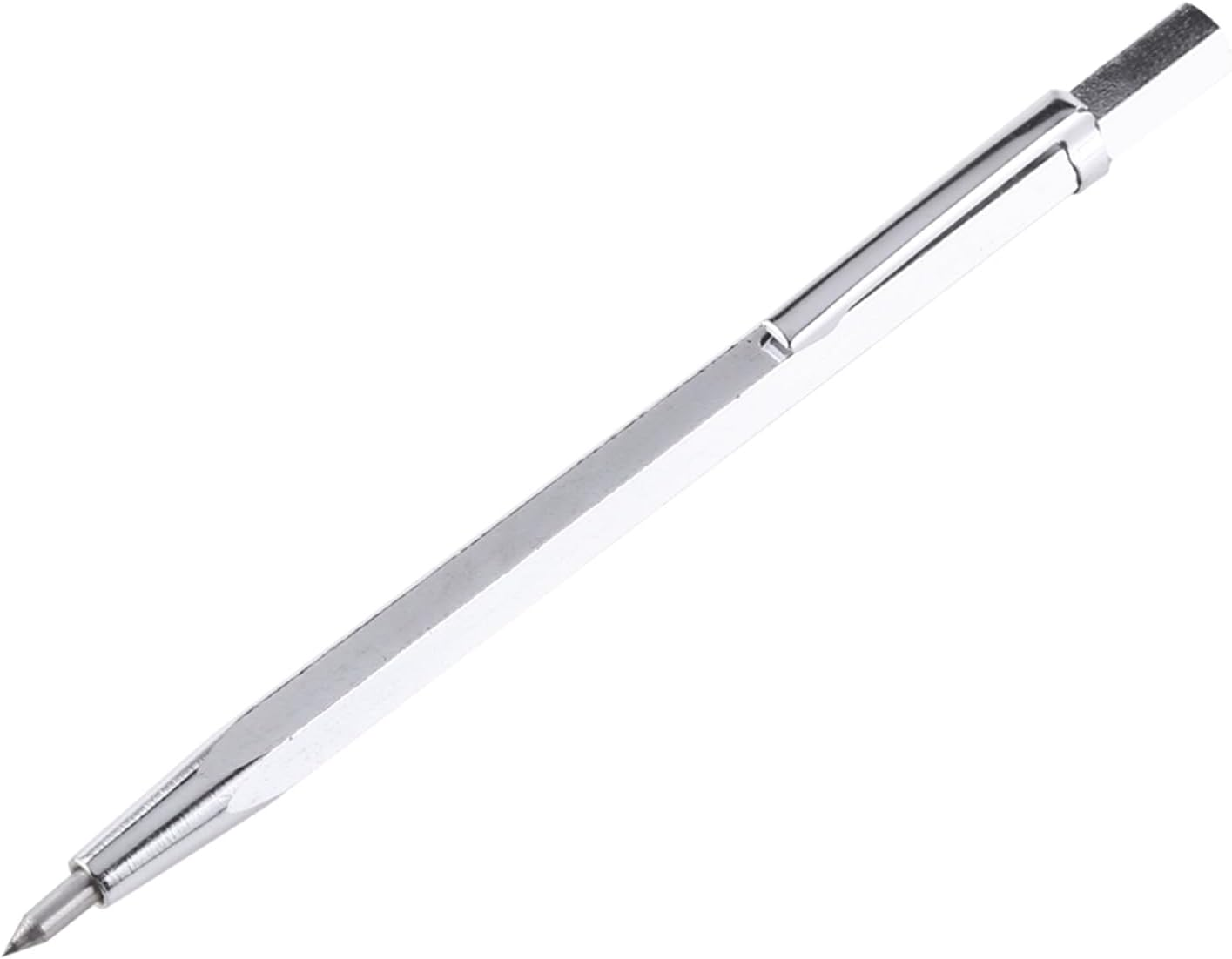 1Pc Pocket Portable Scriber Pen Tool, Glass Ceramic Engraver Scribe Tool, Alloy, Convenient Carry and Accurate Marking (Silver)