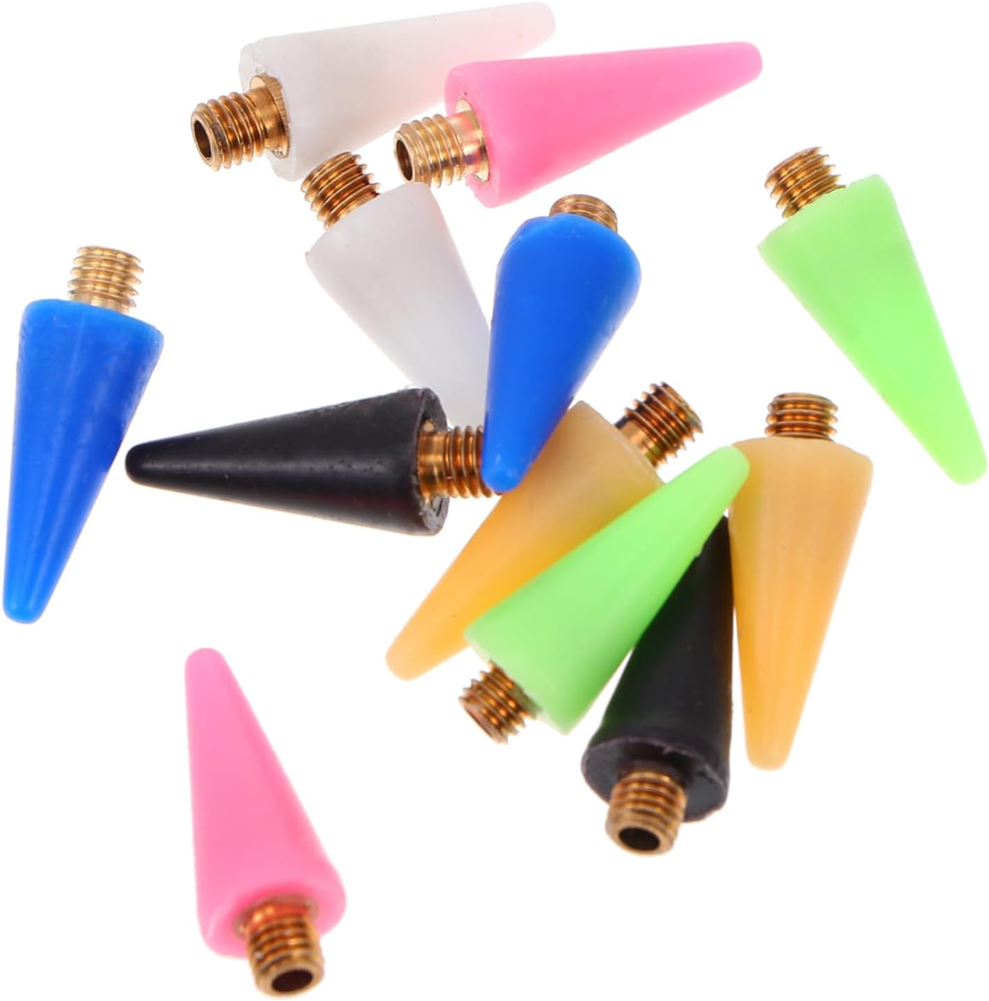 MOTHNUR 12Pcs Wax Replacement Tips for Rhinestone Picker Nail Dotting Pen Multi-Color White Black Yellow Blue Pink Green Easy to Install for Diy Nail Art image number 2