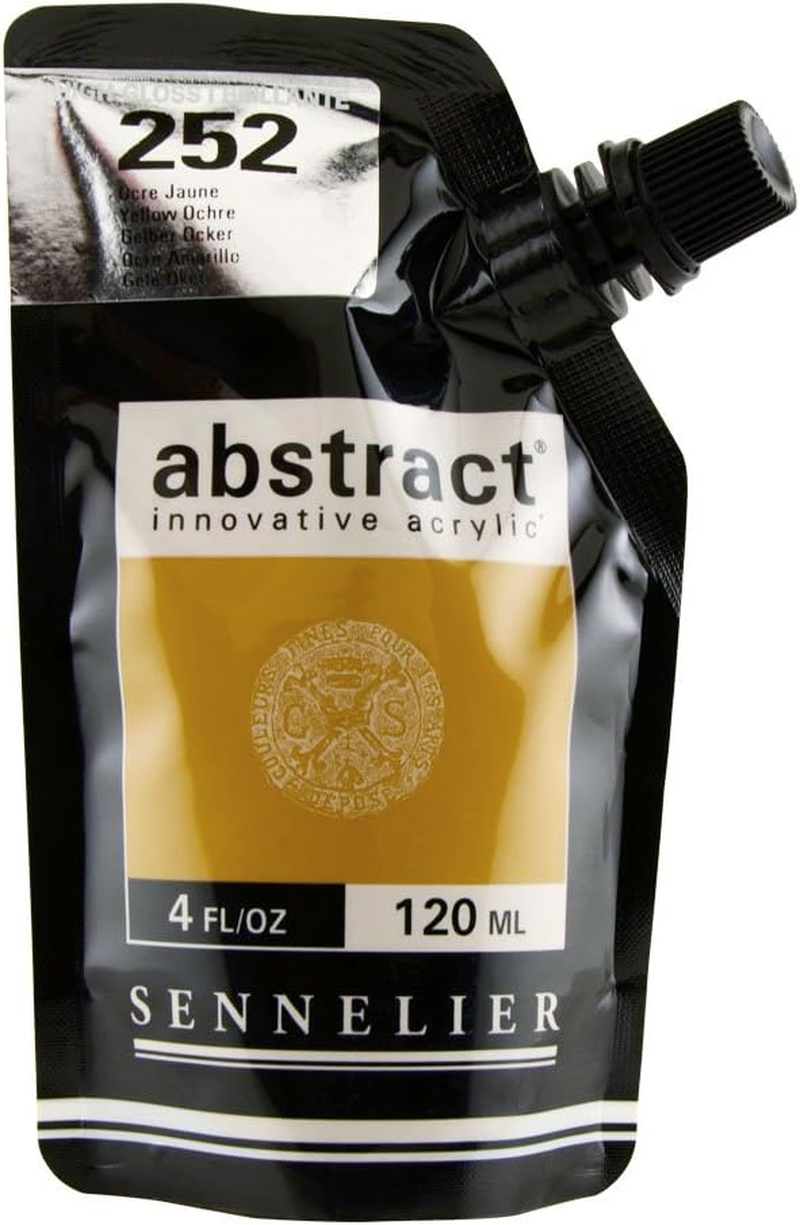 Sennelier Abstract Acrylic Paint, Satin Cadmium Yellow Medium Hue, 120Ml - Quality Pigment Load, Intense Vibrant Colours, Fluid Free-Flowing Formula - Ideal for Artistic Expression and Detail Work image number 6